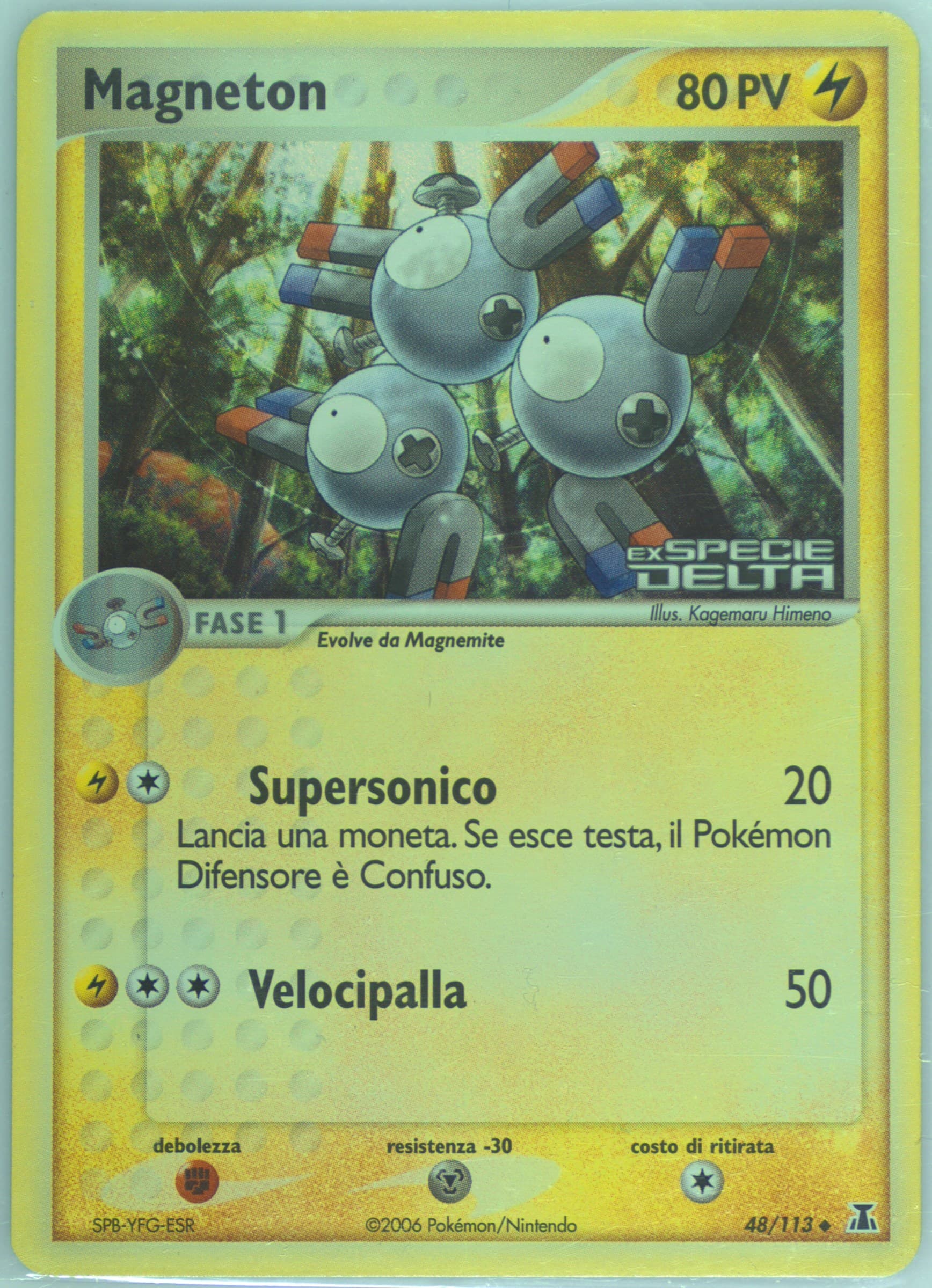 Magneton-Reverse Foil Italian (48) 2005 Pokemon EX Delta Species