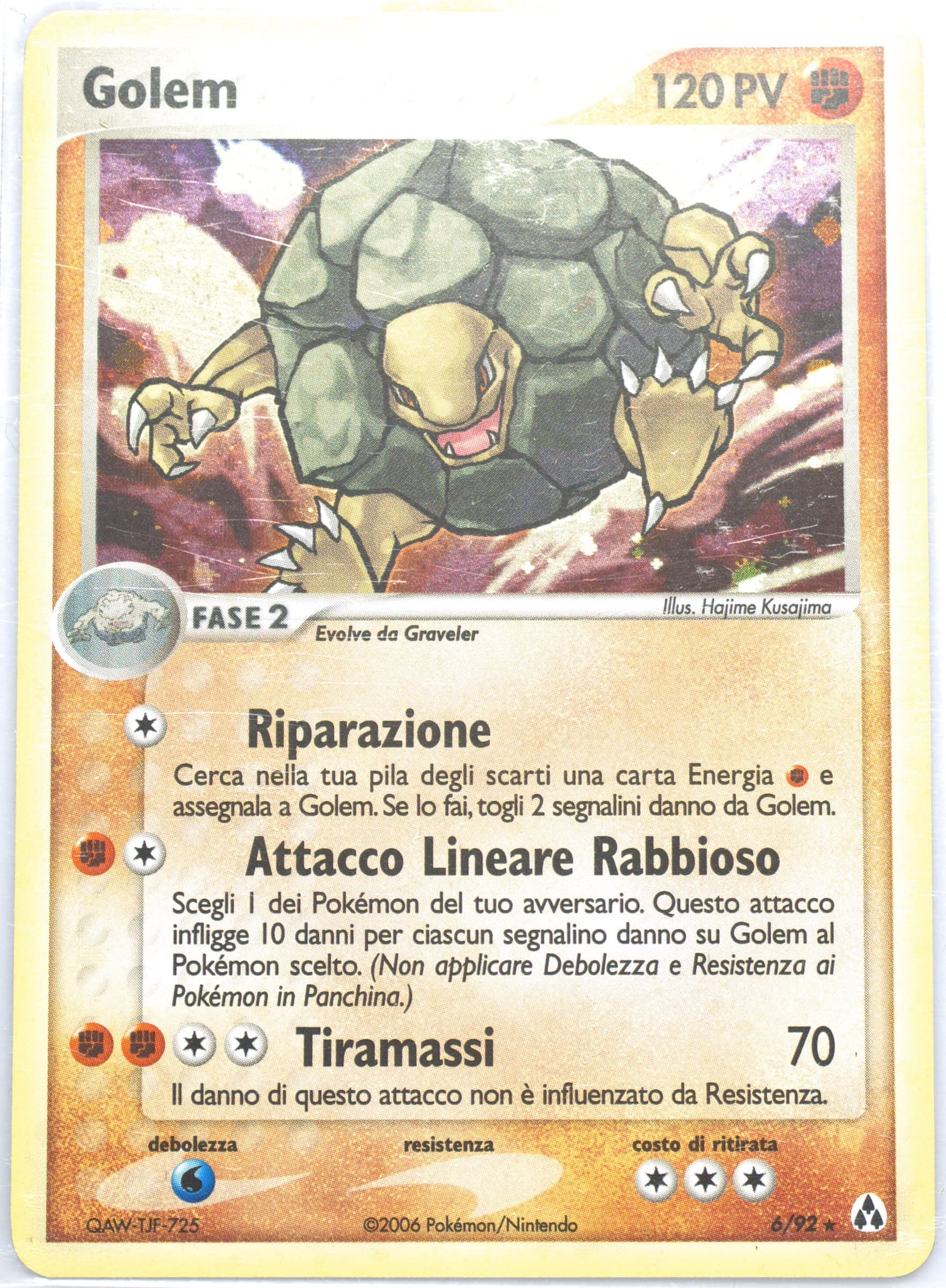 Golem-Holo Italian (6) 2006 Pokemon EX Legend Maker