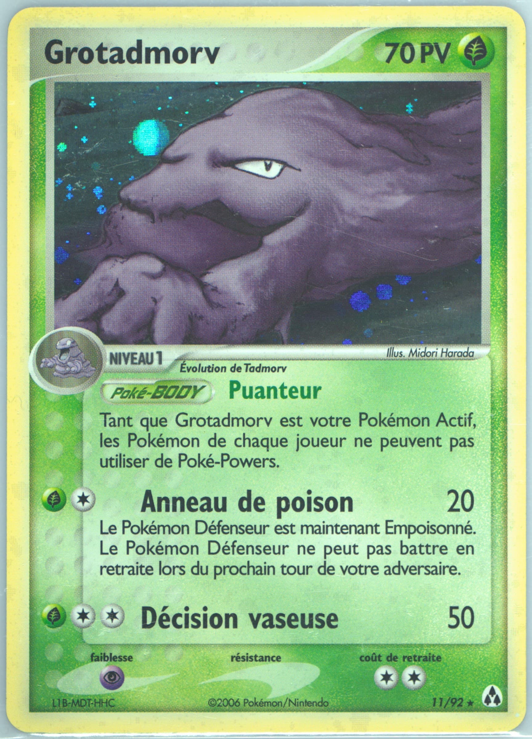 Grotadmorv-Holo French (11) 2006 Pokemon EX Legend Maker