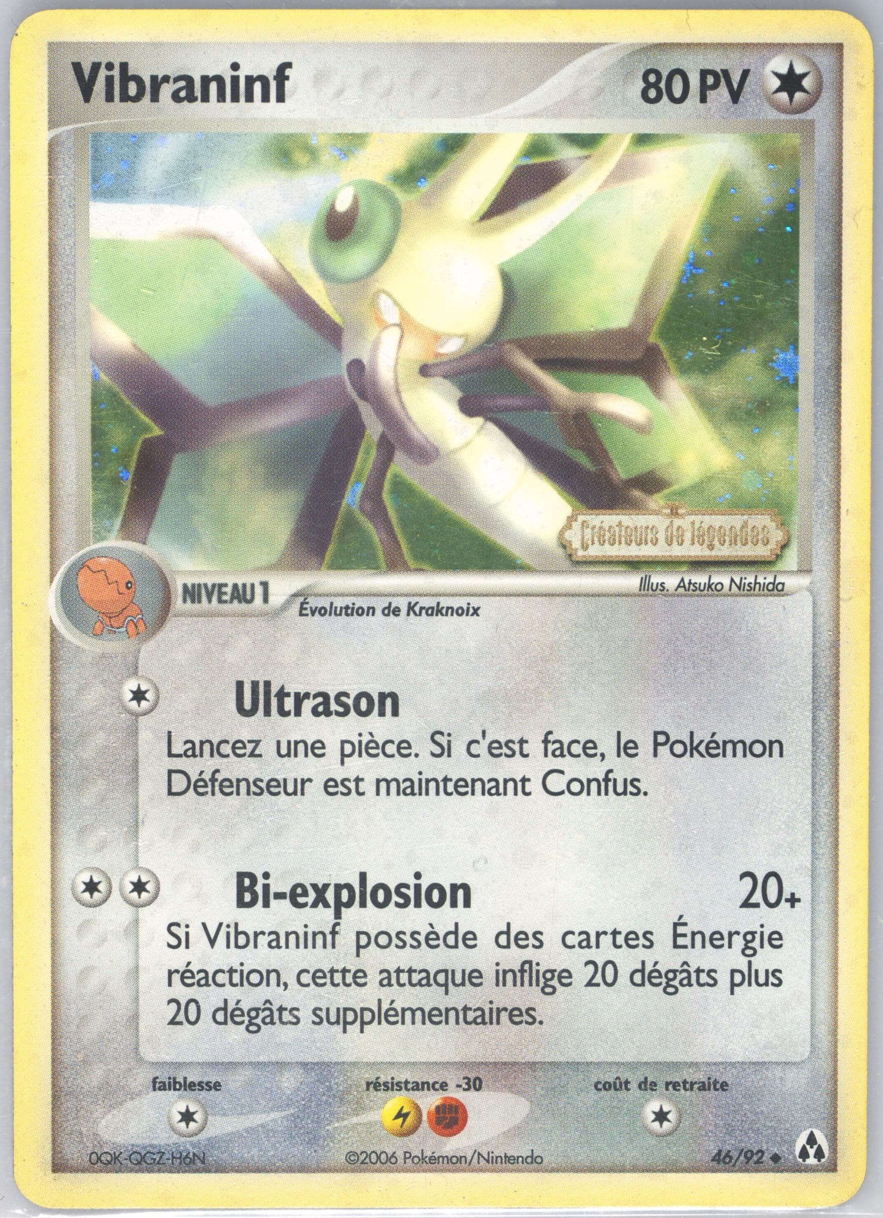 Vibraninf-Reverse Foil French (46) 2006 Pokemon EX Legend Maker