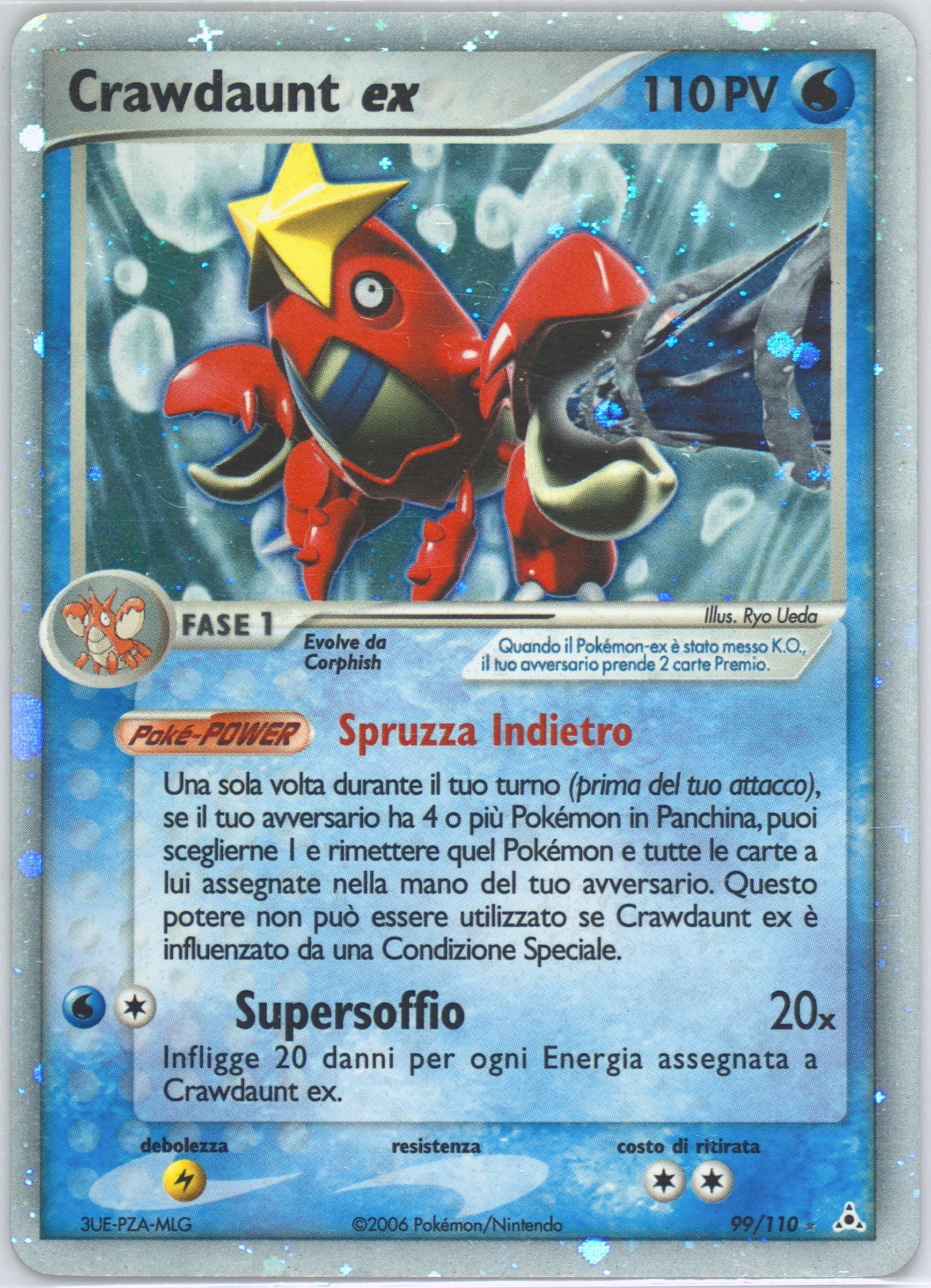 Crawdaunt EX-Holo Italian (99) 2006 Pokemon EX Holon Phantoms