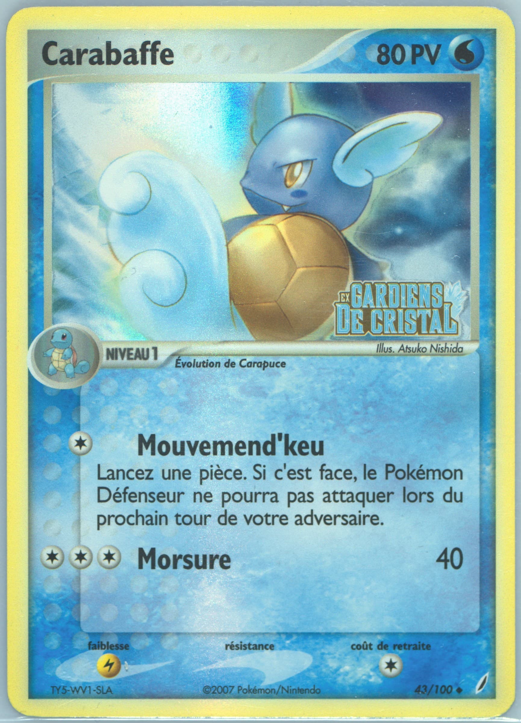 Carabaffe-Reverse Foil (43) 2007 Pokemon French EX Crystal Guardians