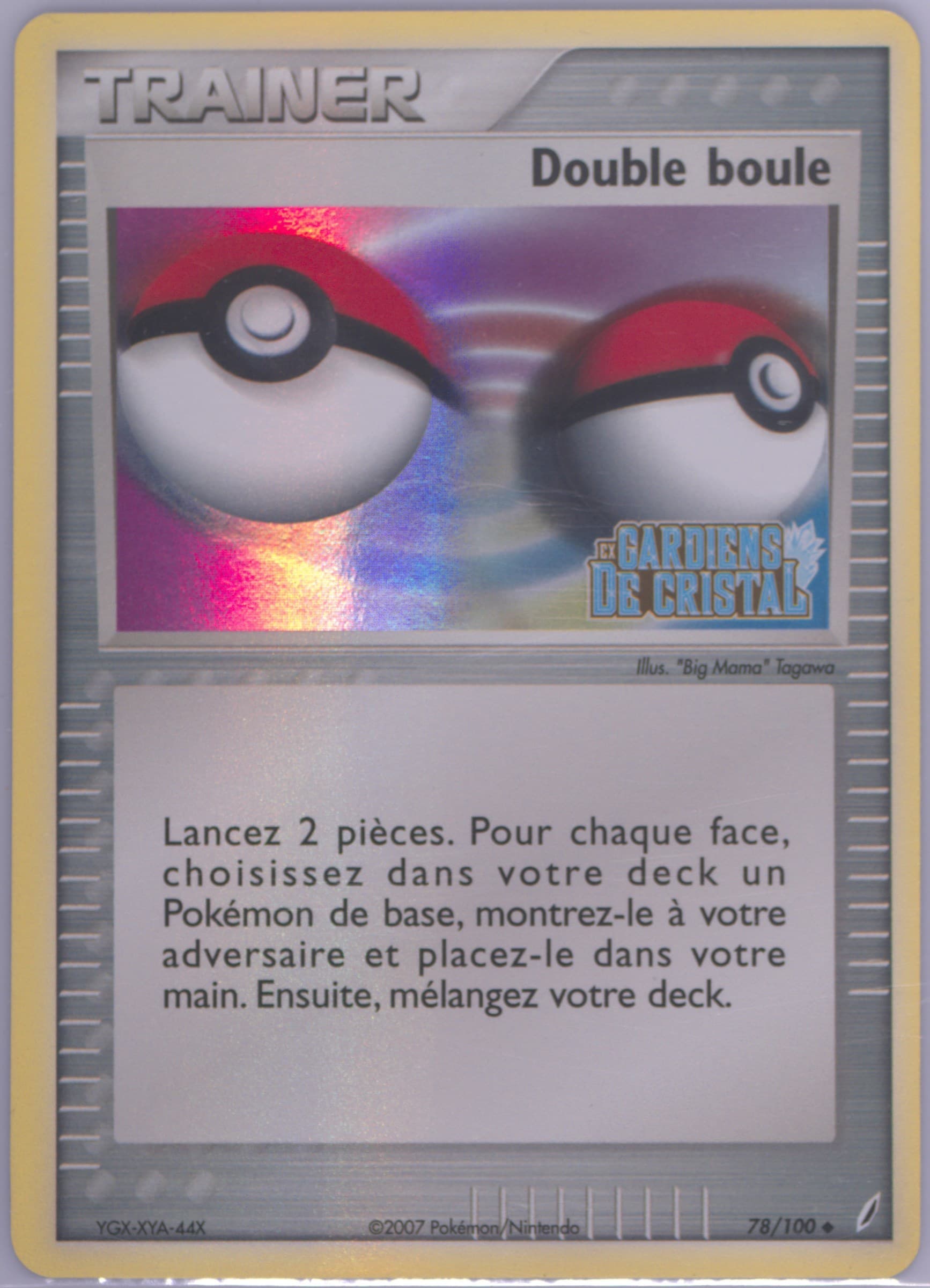 Double Boule-Reverse Foil (78) 2007 Pokemon French EX Crystal Guardians