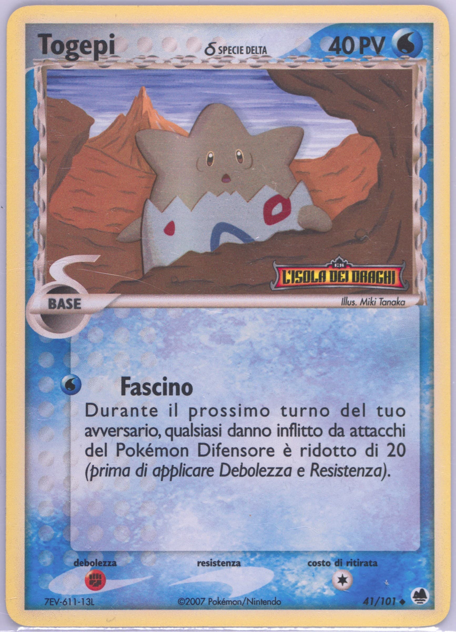 Togepi-Reverse Foil Italian (41) 2006 Pokemon EX Dragon Frontiers