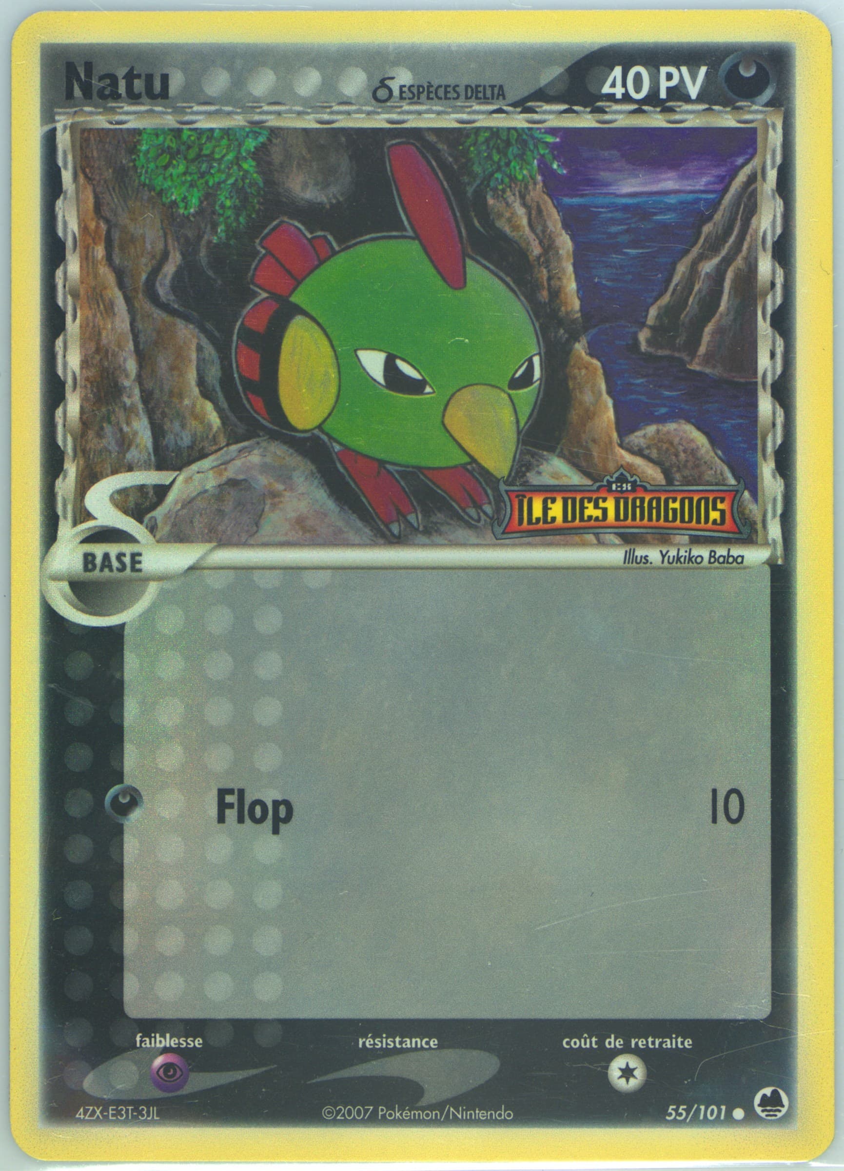 Natu-Reverse Foil (55) 2007 Pokemon French EX Dragon Frontiers