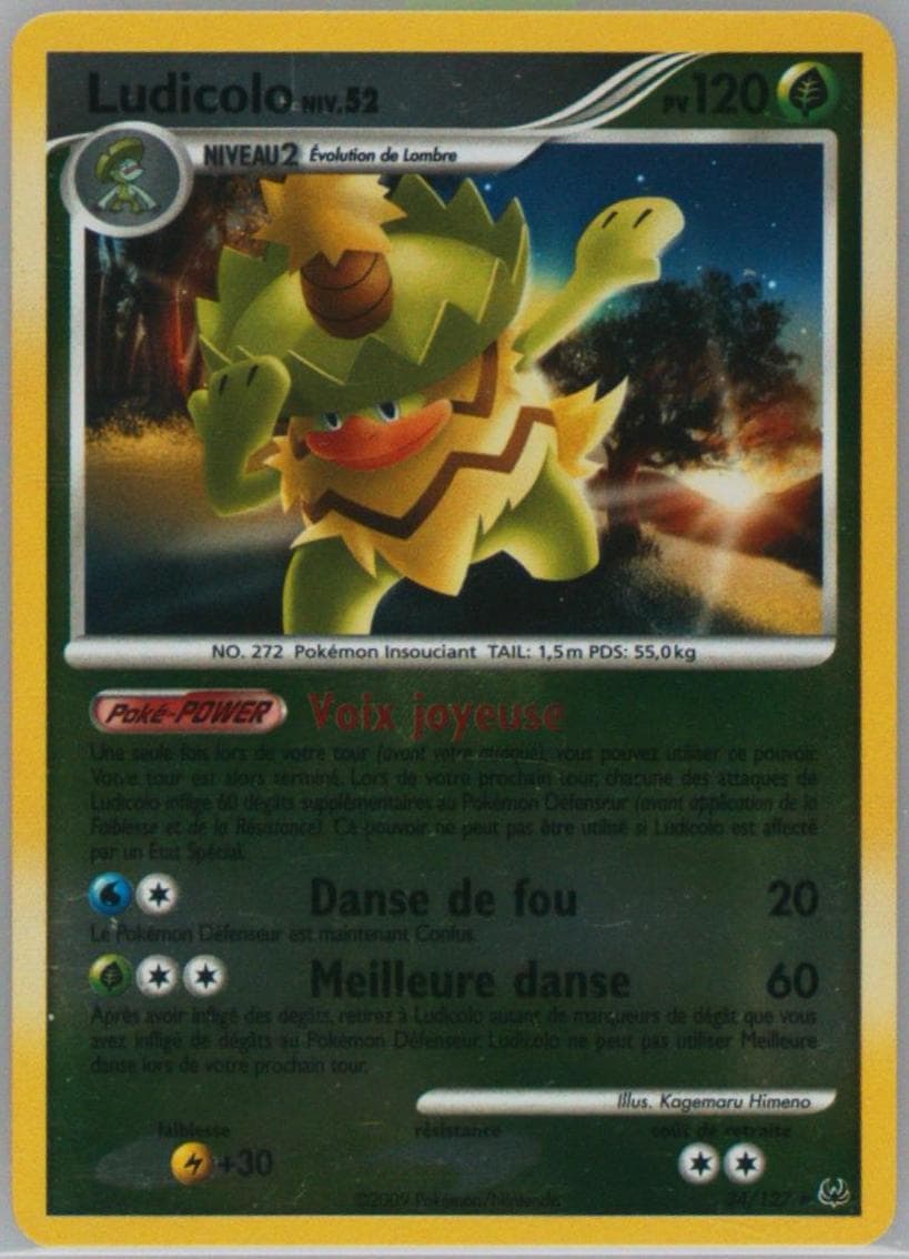 Ludicolo-Reverse Foil French (34) 2009 Pokemon Platinum