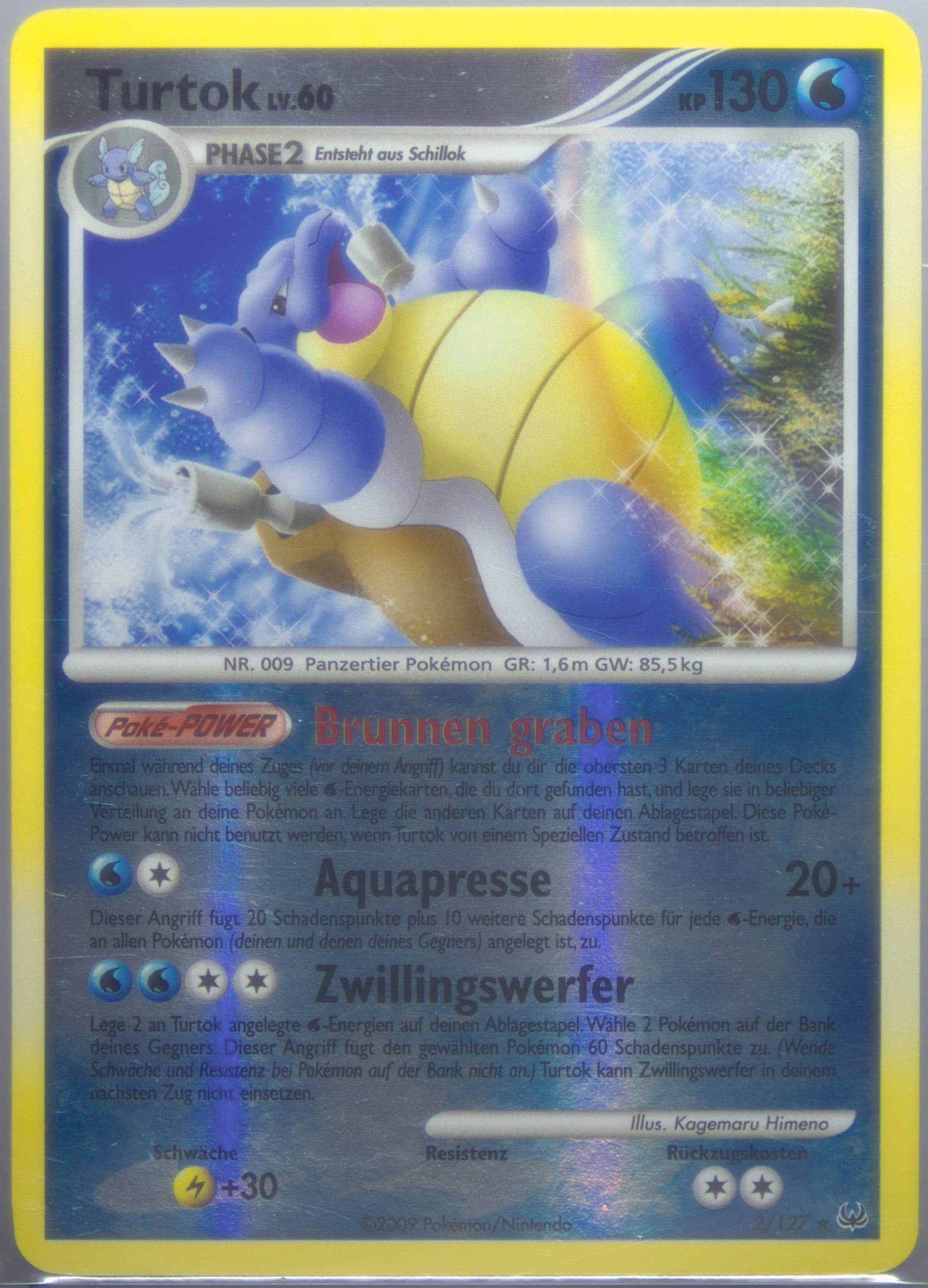 Turtok-Reverse Foil German (2) 2009 Pokemon Platinum