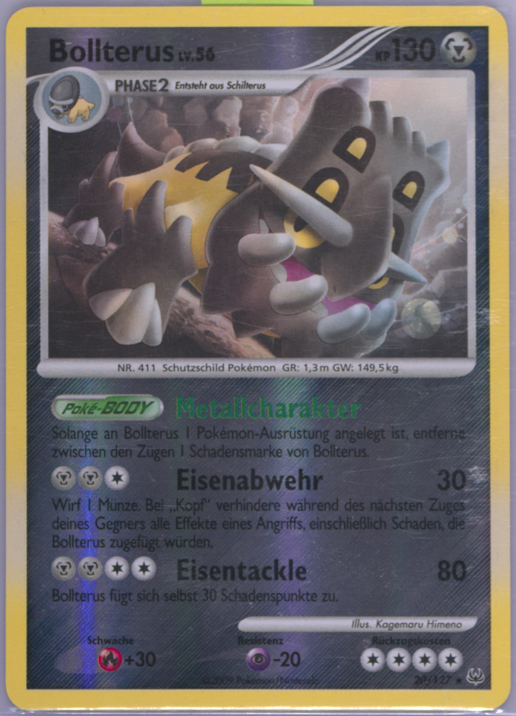 Bollterus-Reverse Foil German (20) 2009 Pokemon Platinum