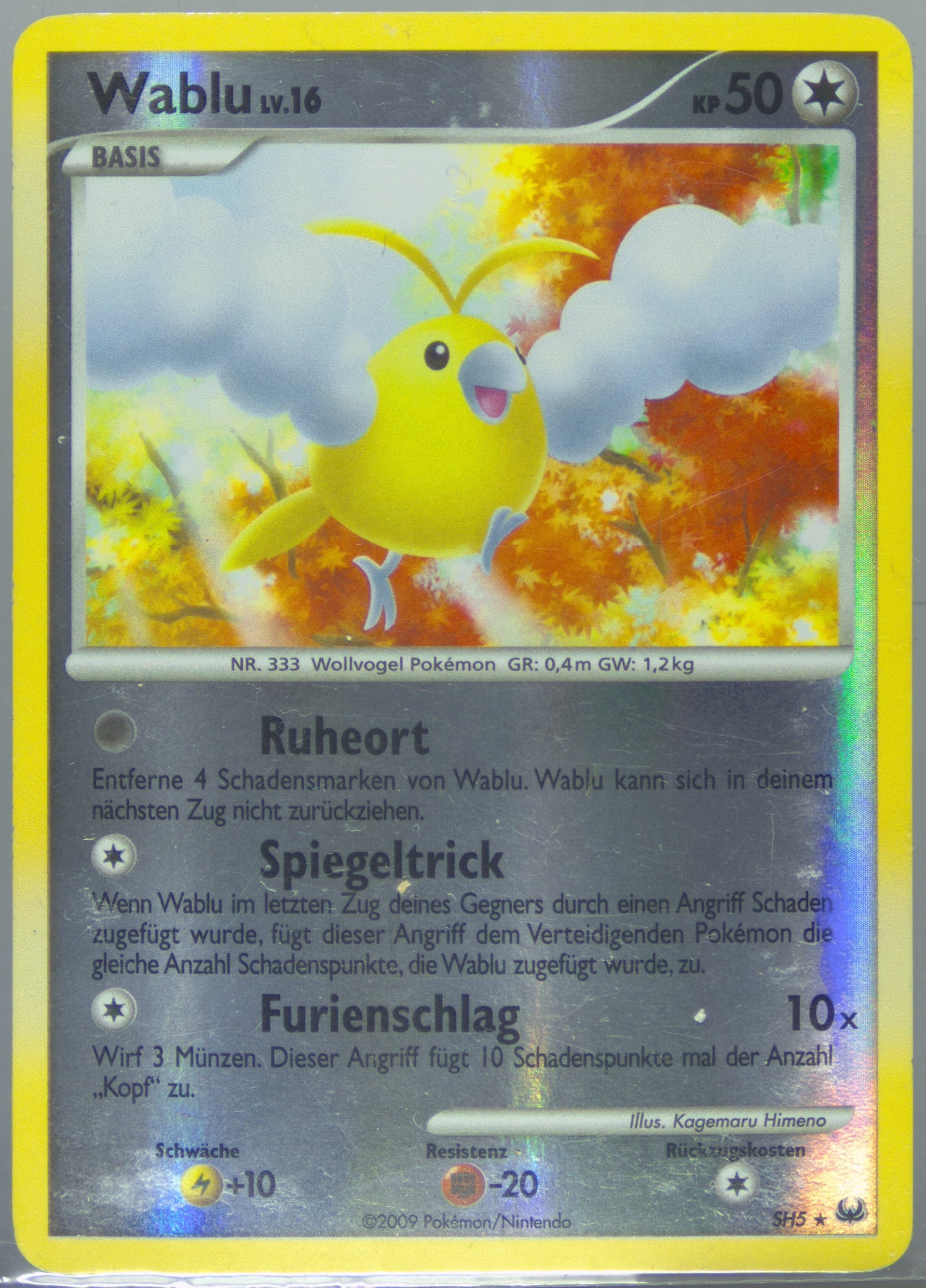 Wablu-Reverse Foil German (SH5) 2009 Pokemon Platinum