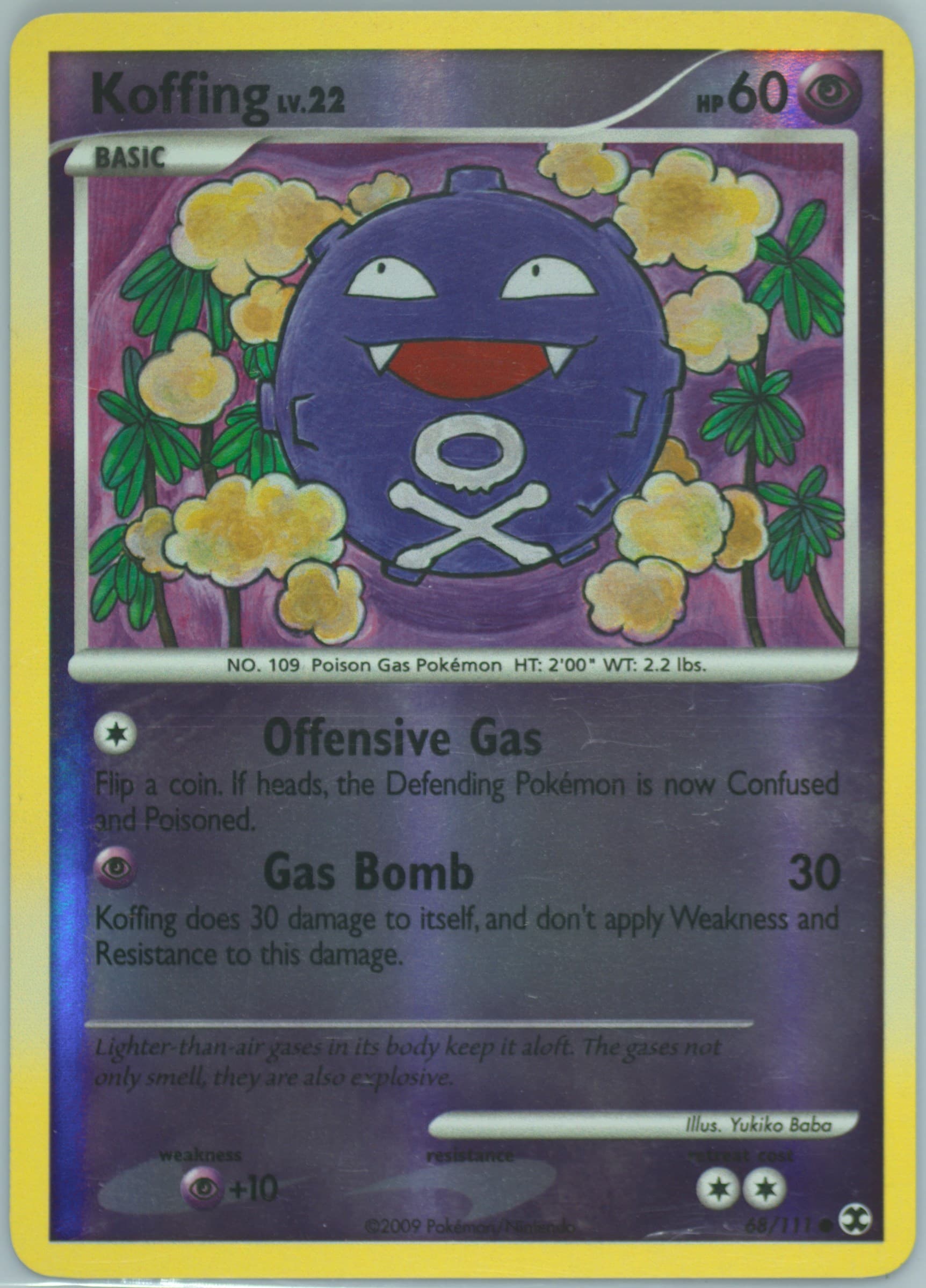 Koffing-Reverse Foil (68) 2009 Pokemon Platinum Rising Rivals