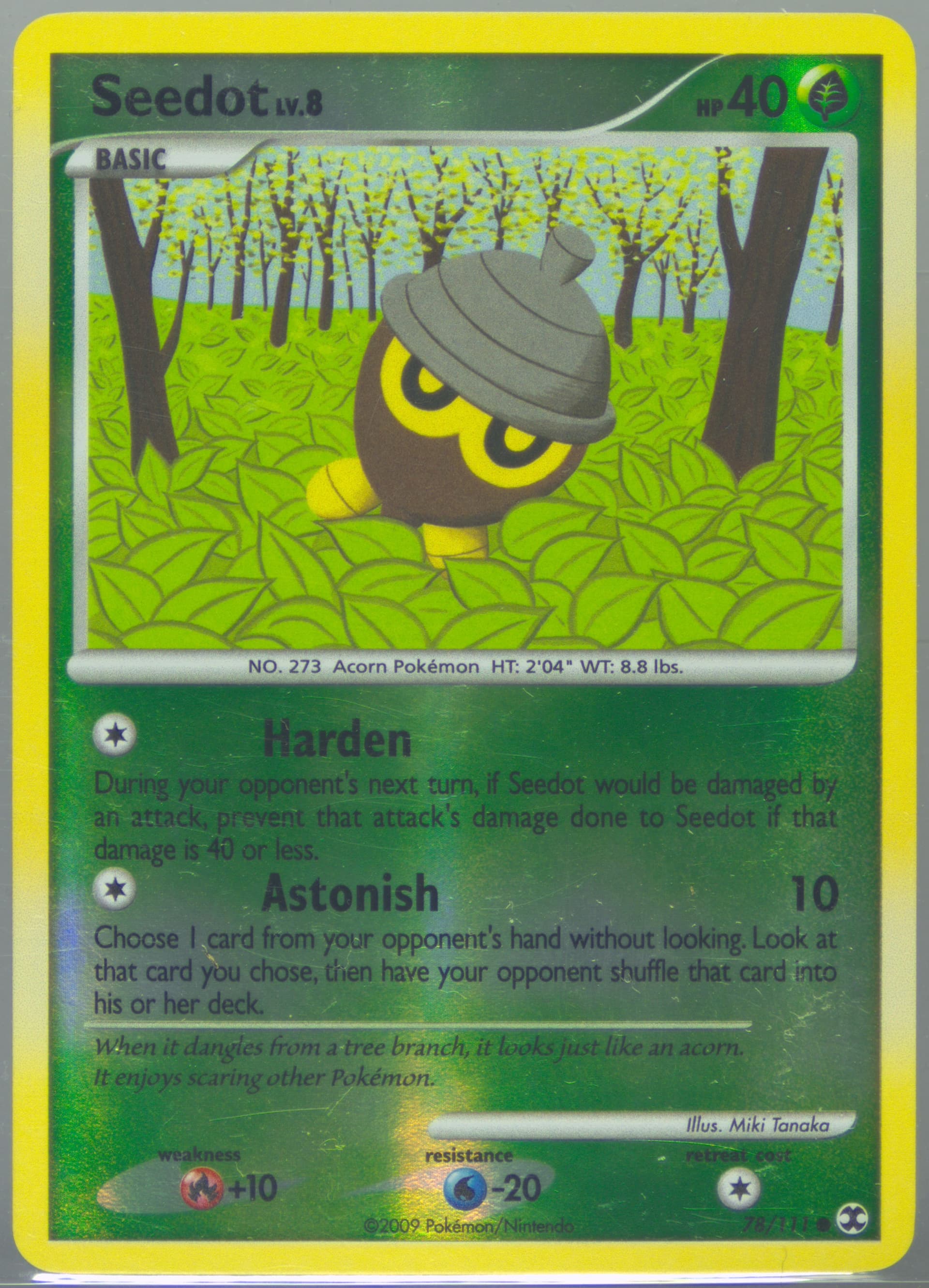 Seedot-Reverse Foil (78) 2009 Pokemon Platinum Rising Rivals