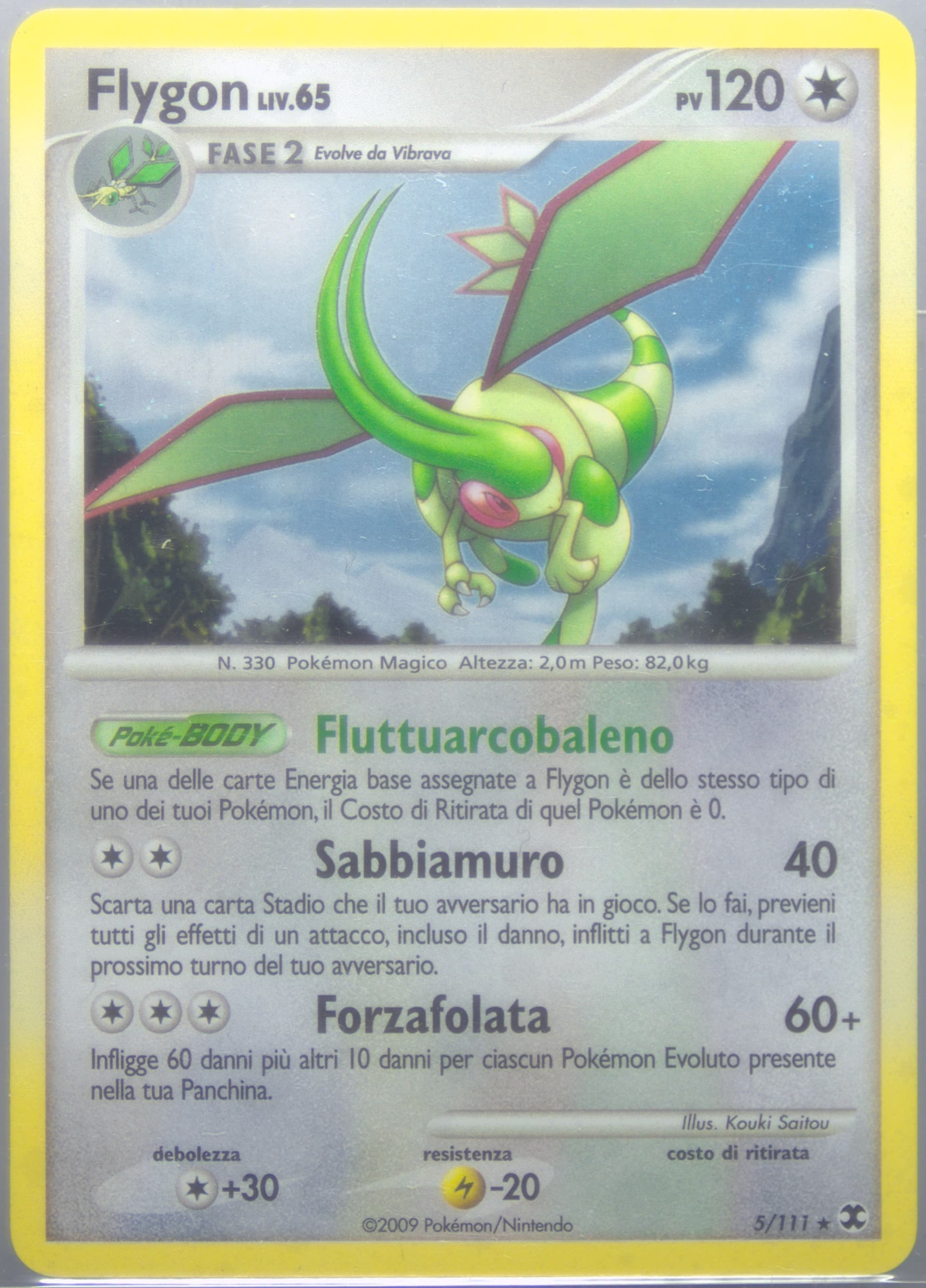 Flygon-Holo Italian (5) 2009 Pokemon Platinum Rising Rivals