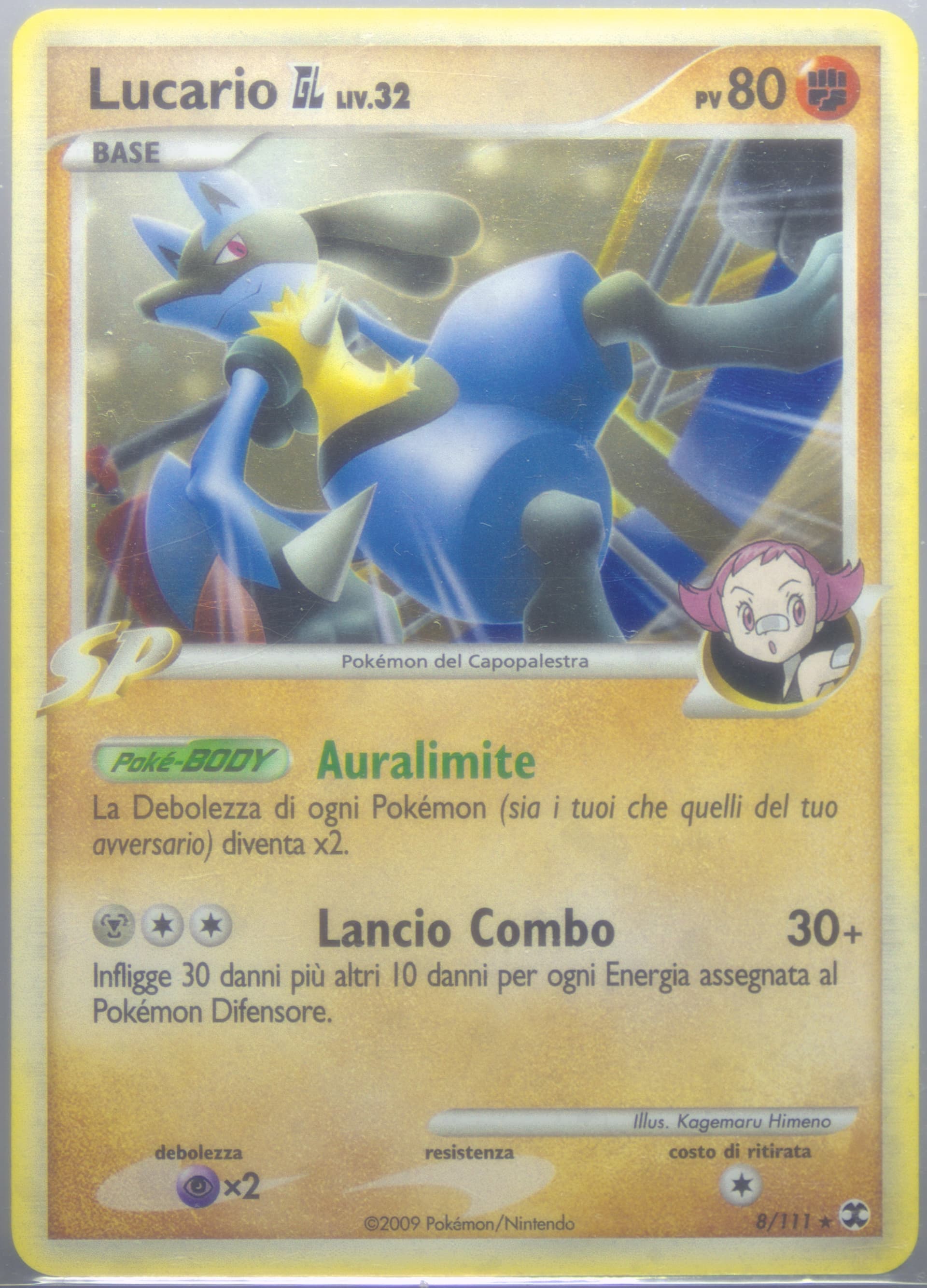 Lucario GL-Holo Italian (8) 2009 Pokemon Platinum Rising Rivals