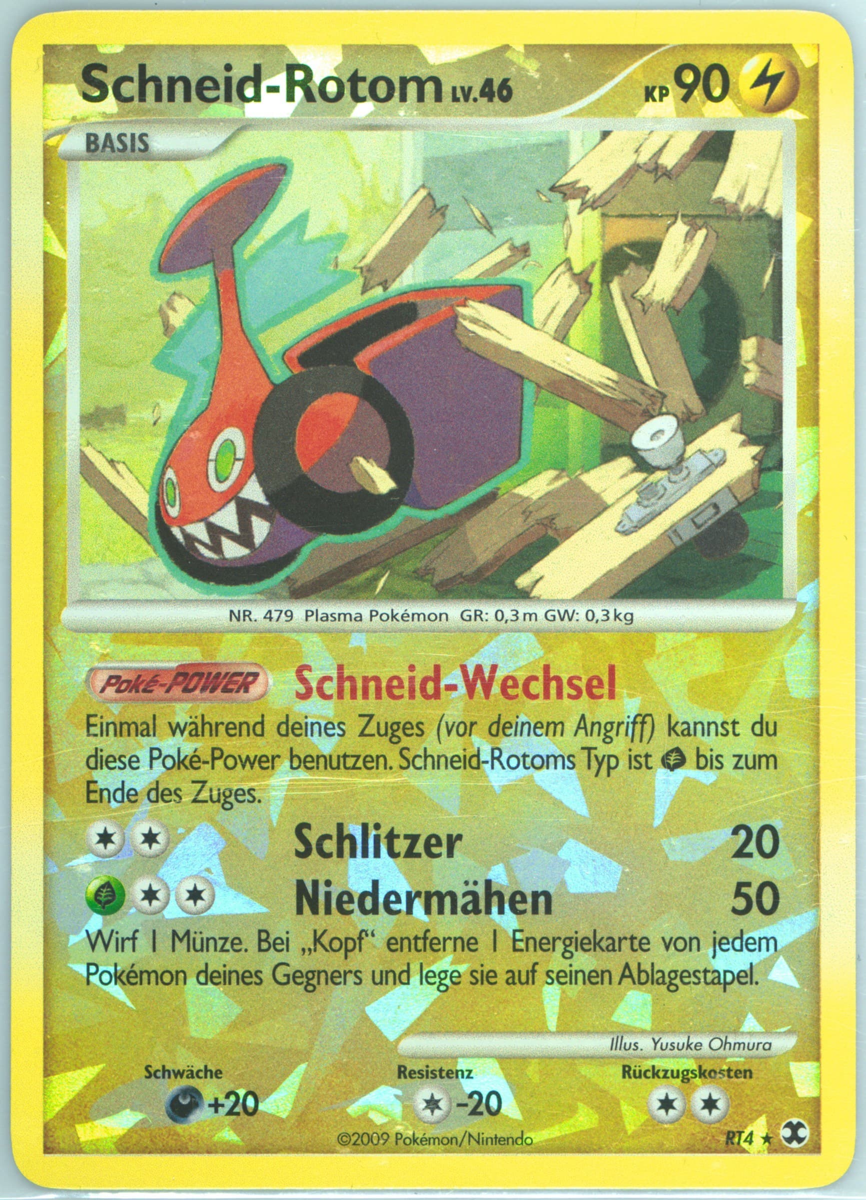 Schneid-Rotom-Holo German (RT4) 2009 Pokemon Platinum Rising Rivals