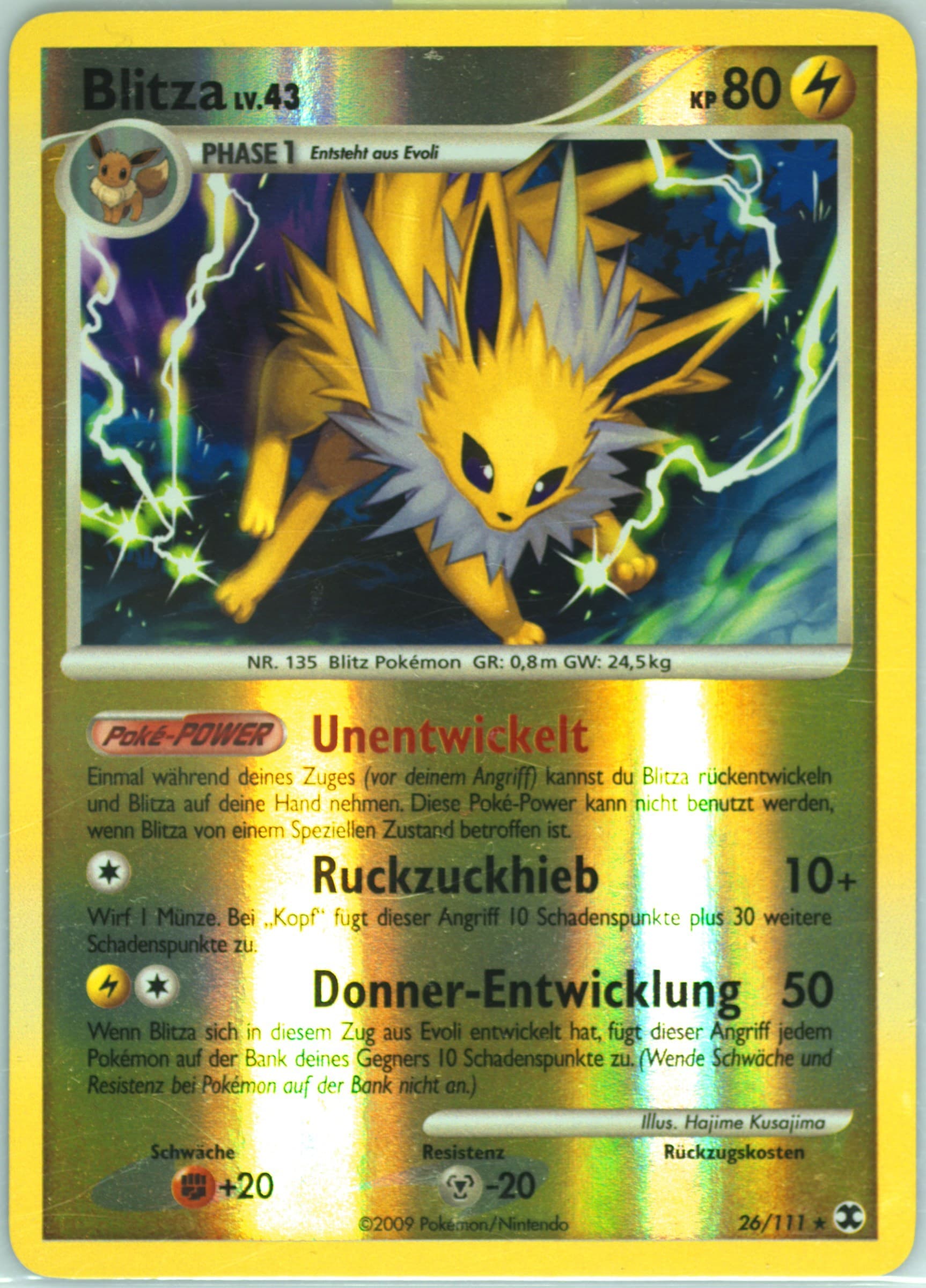Blitza-Reverse Foil German (26) 2009 Pokemon Platinum Rising Rivals