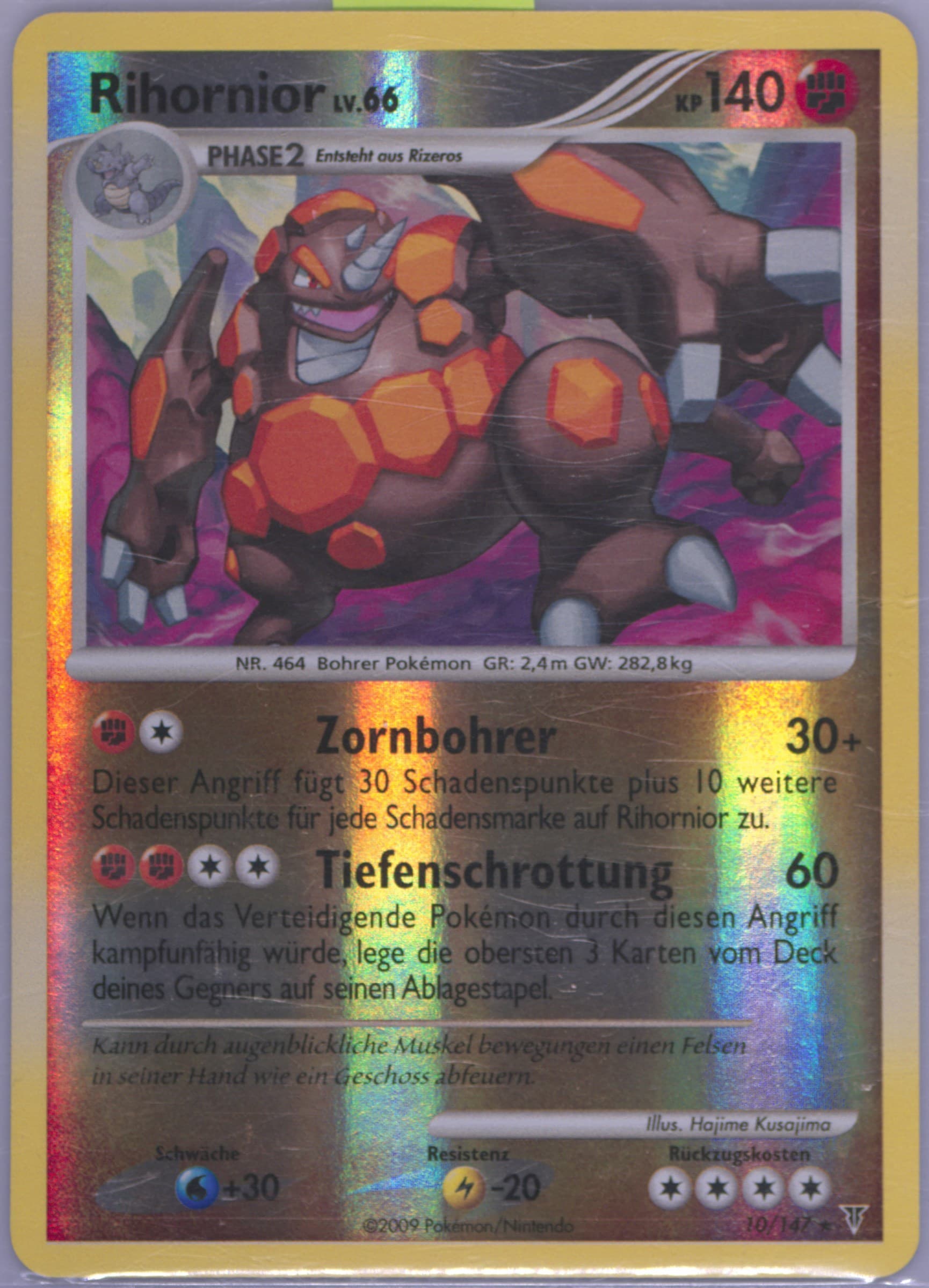Rihornior-Reverse Foil German (10) 2009 Pokemon Platinum Supreme Victors