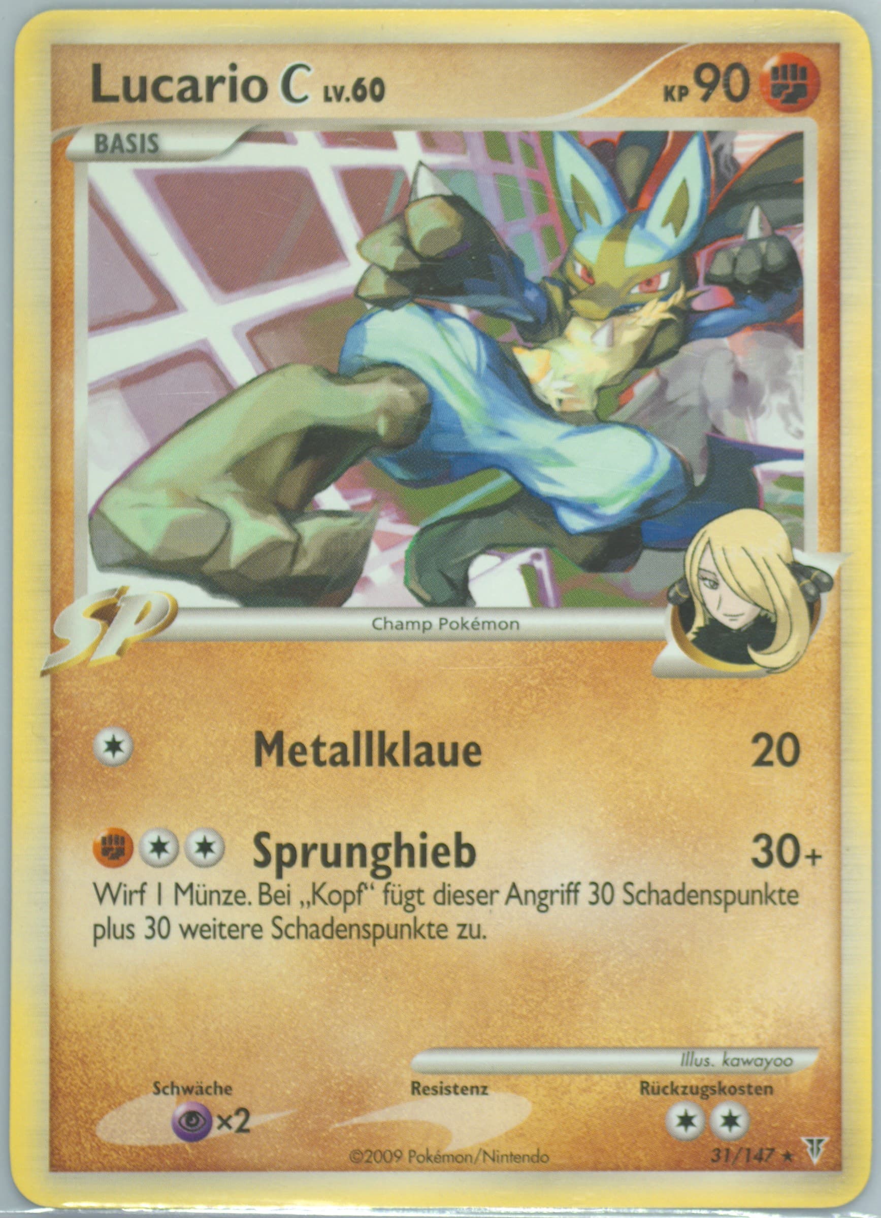 Lucario C German (31) 2009 Pokemon Platinum Supreme Victors