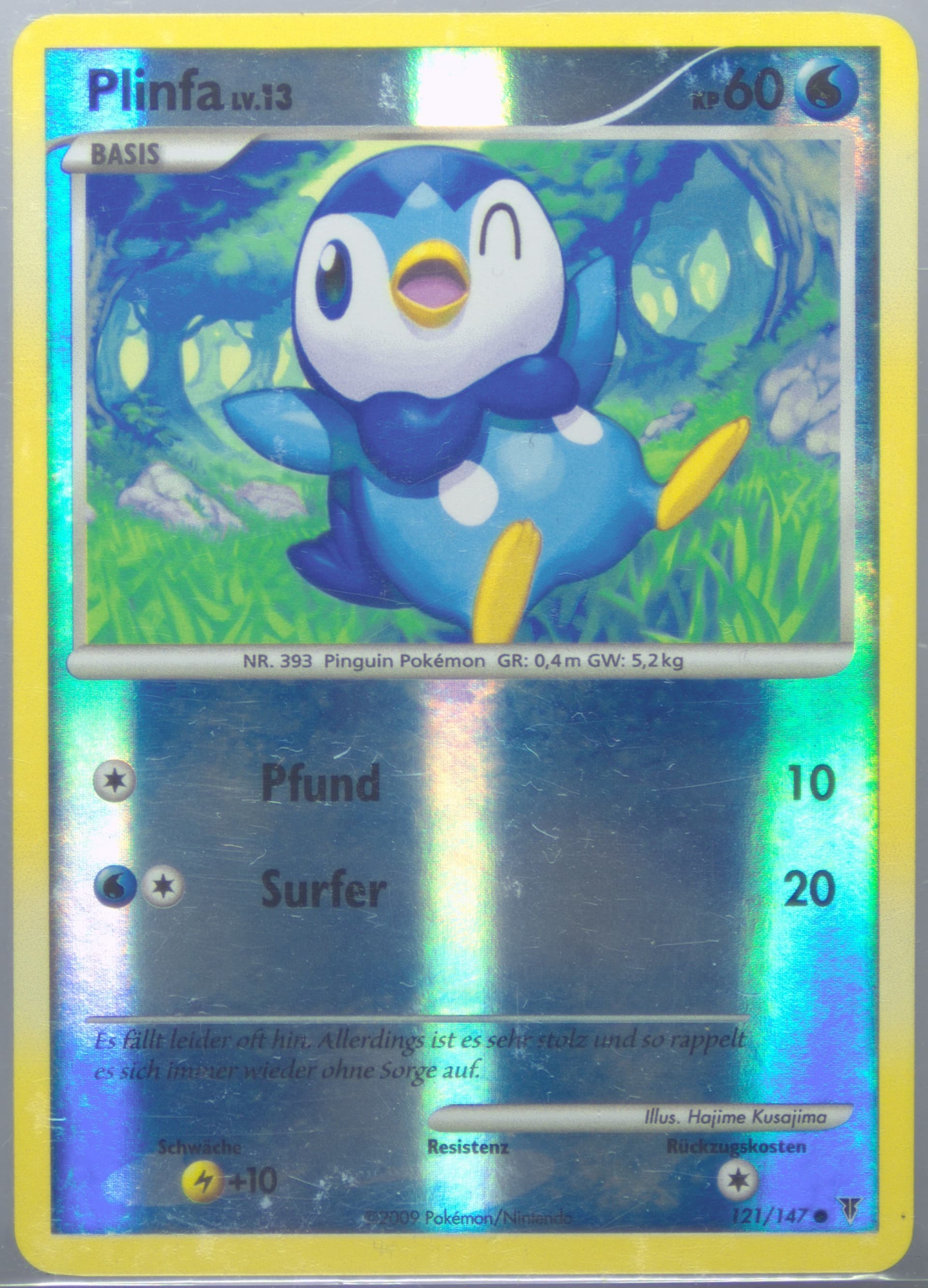 Plinfa-Reverse Foil German (121) 2009 Pokemon Platinum Supreme Victors