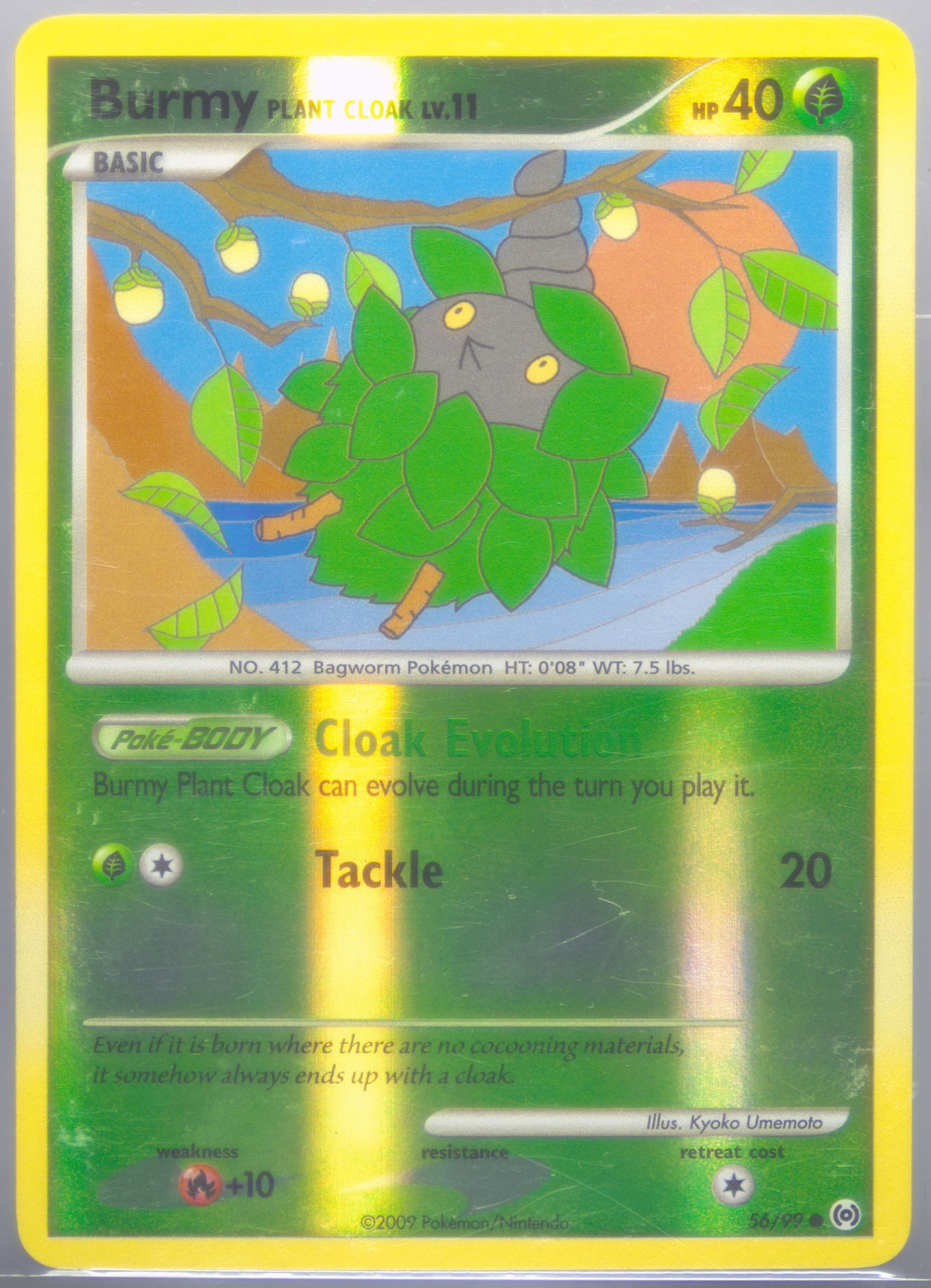 Burmy Plant Cloak-Reverse Foil (56) 2009 Pokemon Platinum Arceus