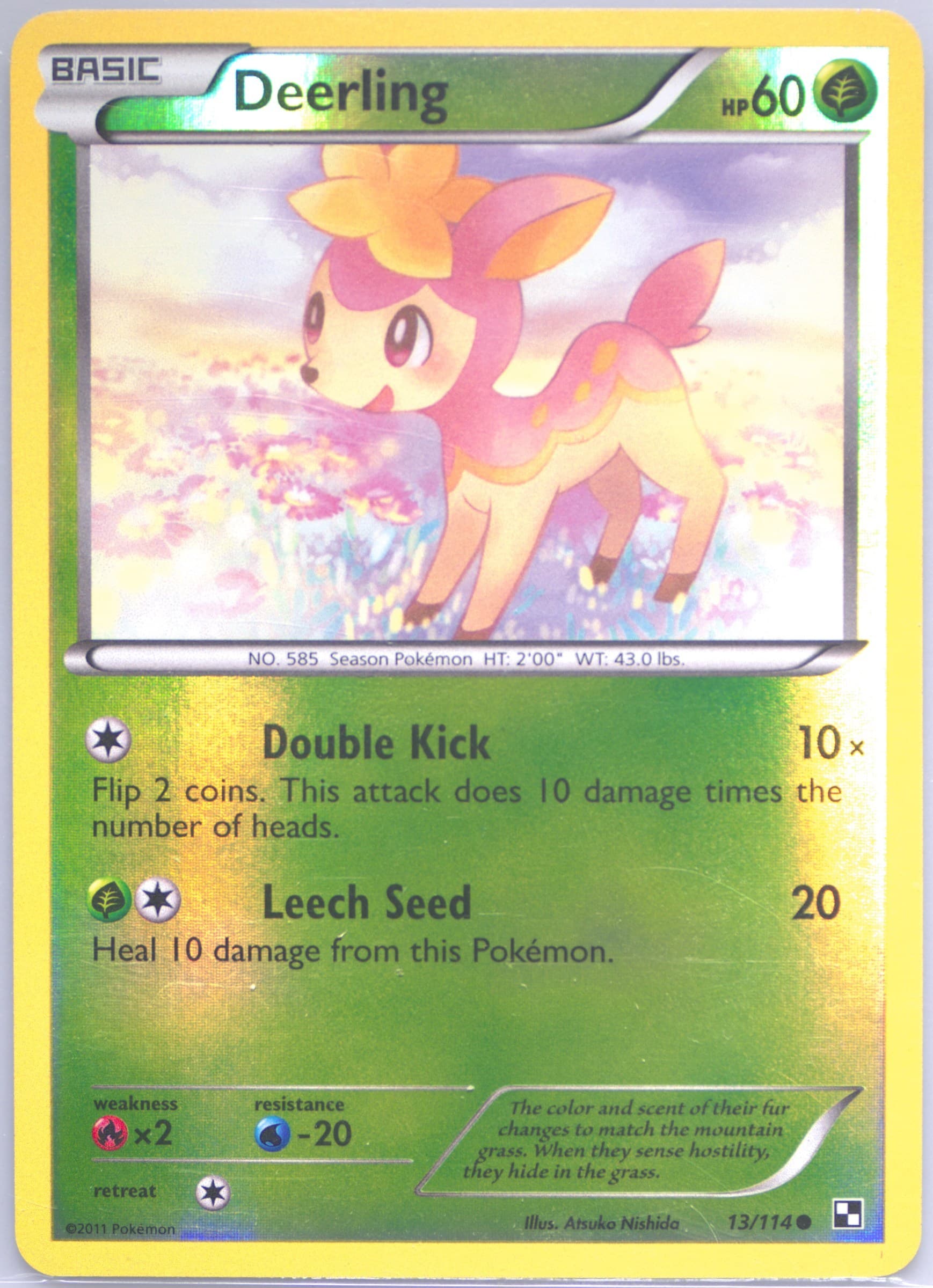 Deerling-Reverse Foil (13) 2011 Pokemon Black & White