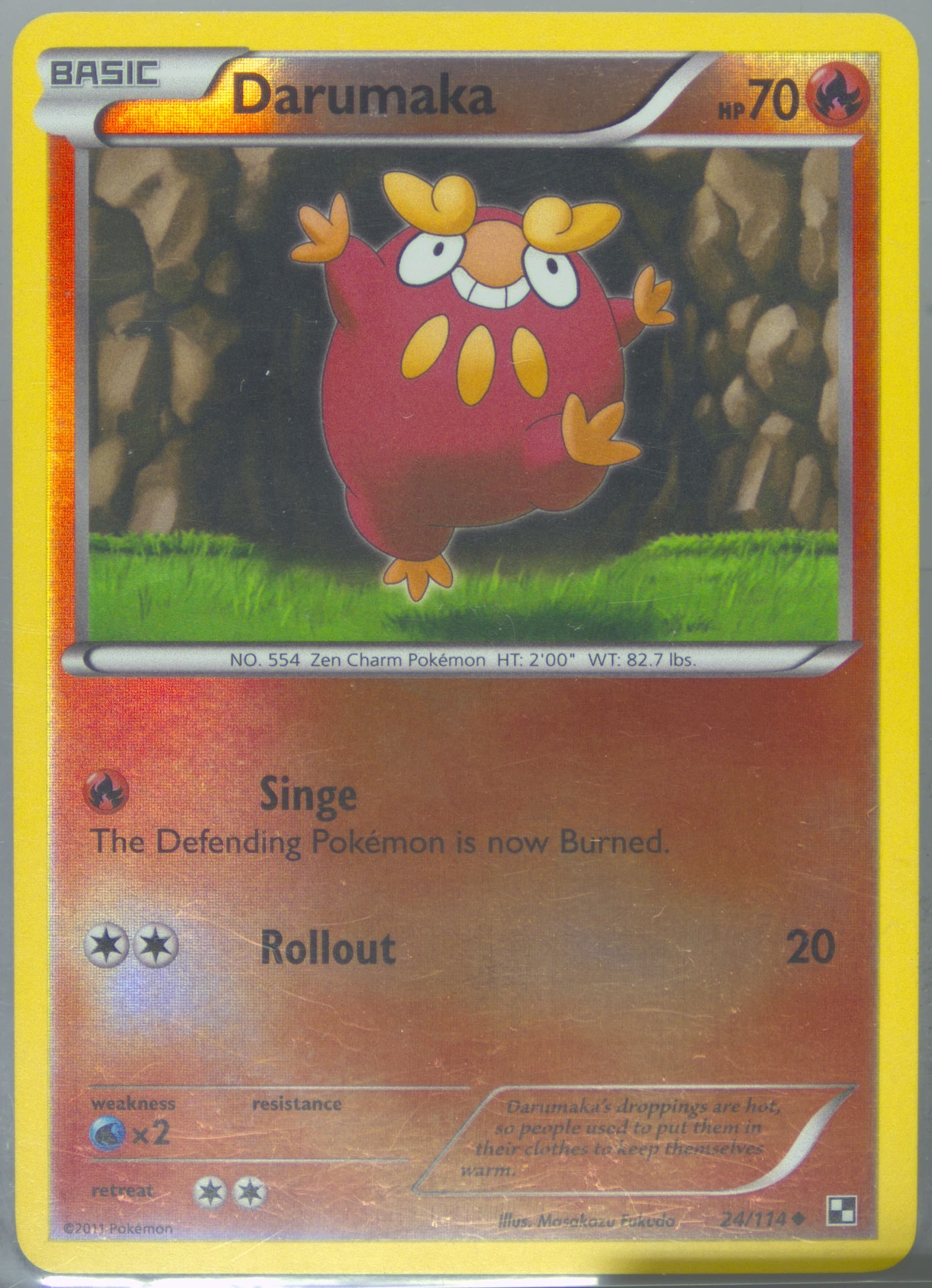 Darumaka-Reverse Foil (24) 2011 Pokemon Black & White