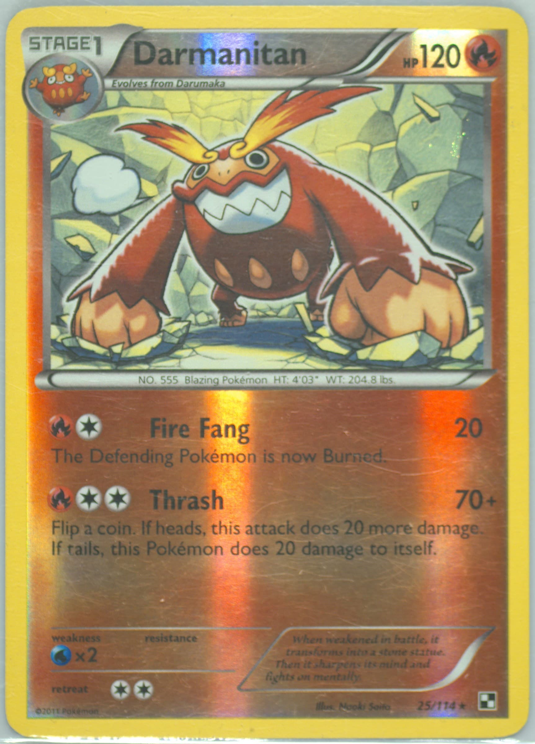 Darmanitan-Reverse Foil (25) 2011 Pokemon Black & White