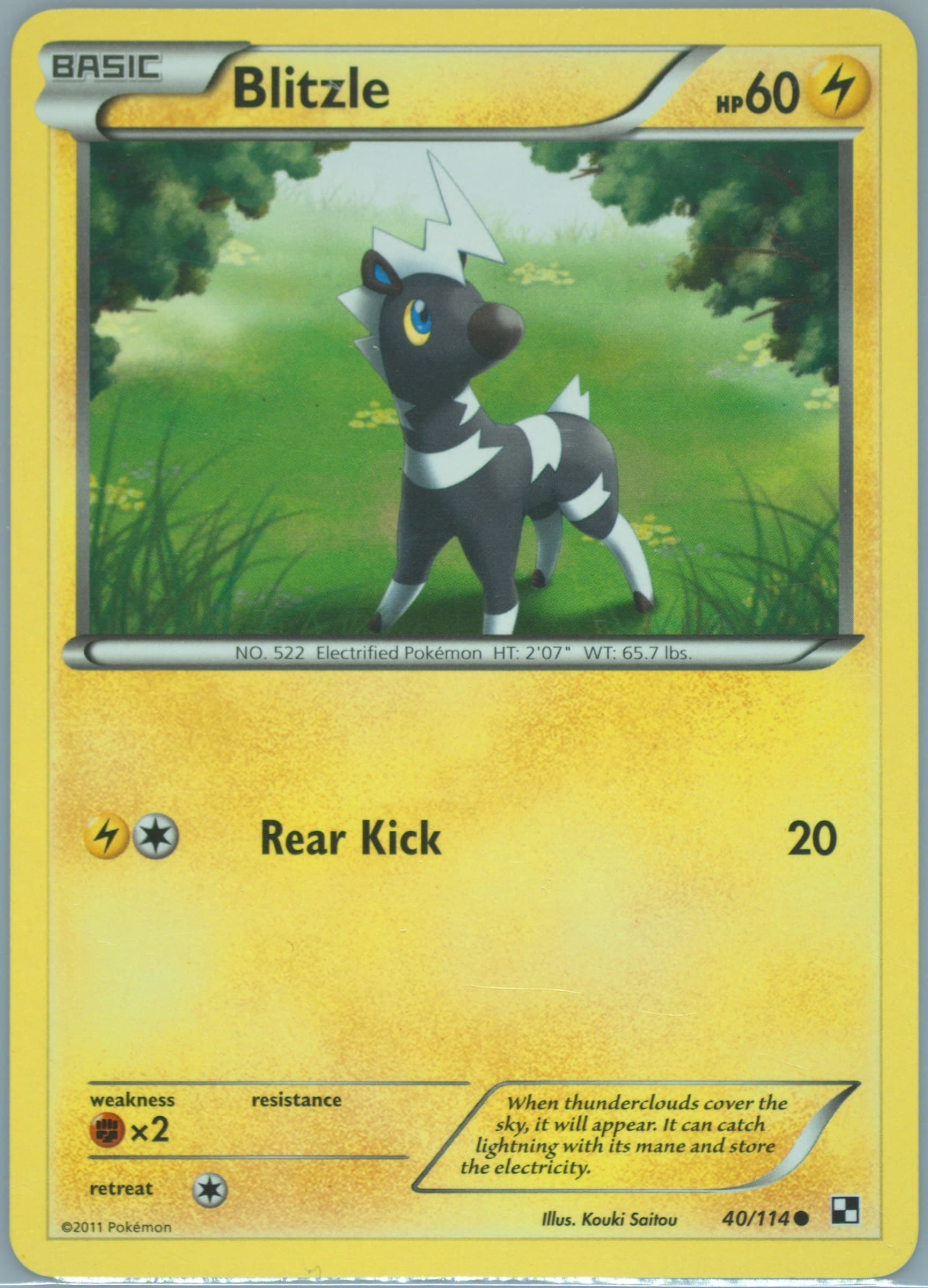 Blitzle (40) 2011 Pokemon Black & White
