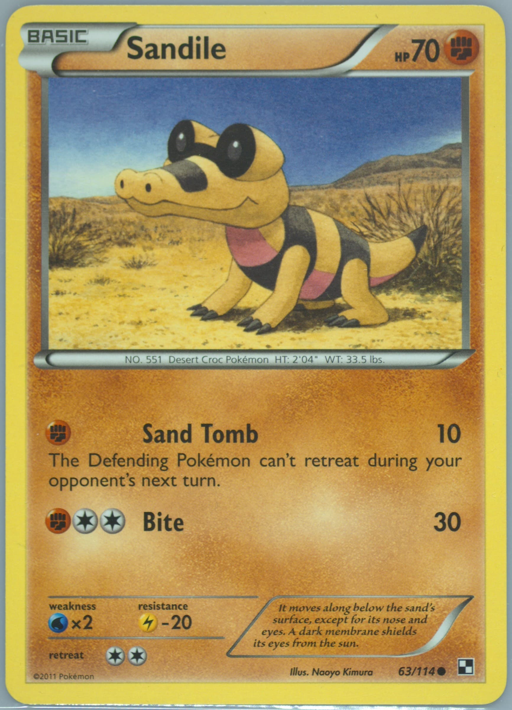 Sandile (63) 2011 Pokemon Black & White