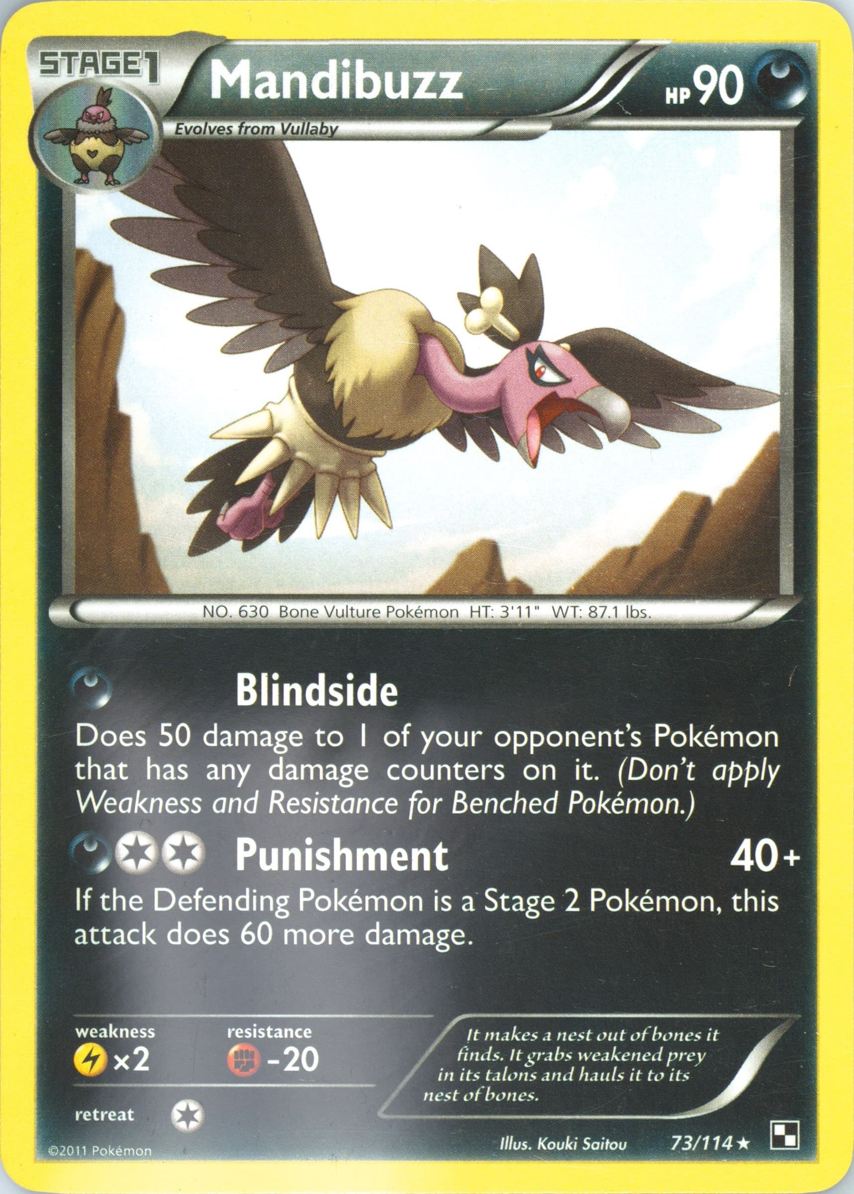 Mandibuzz (73) 2011 Pokemon Black & White