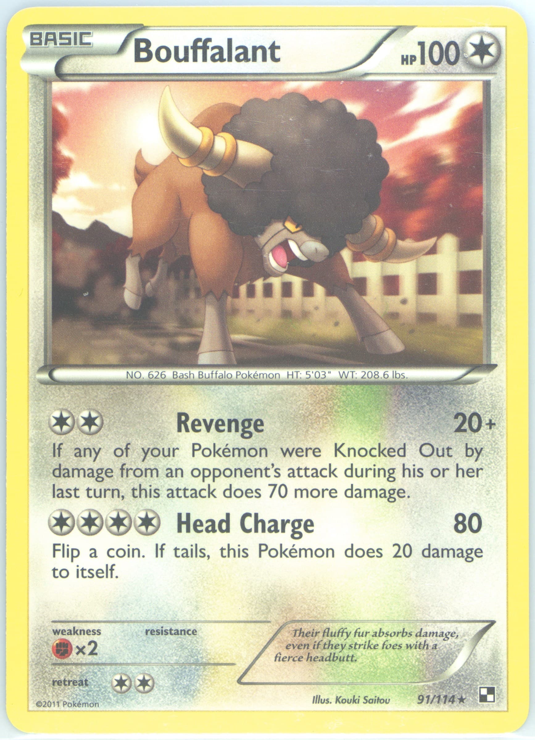 Bouffalant (91) 2011 Pokemon Black & White
