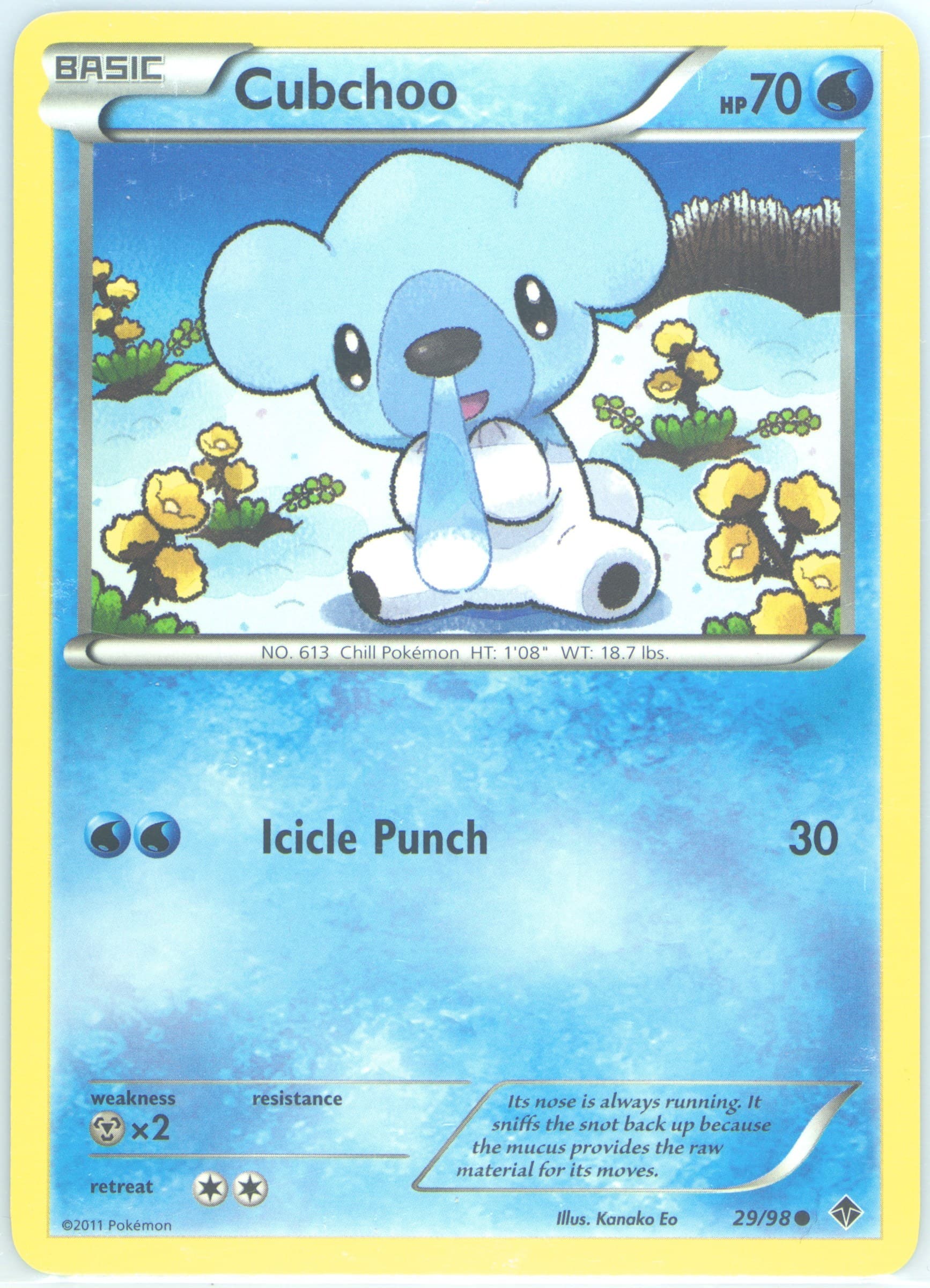 Cubchoo (29) 2011 Pokemon Black & White Emerging Powers