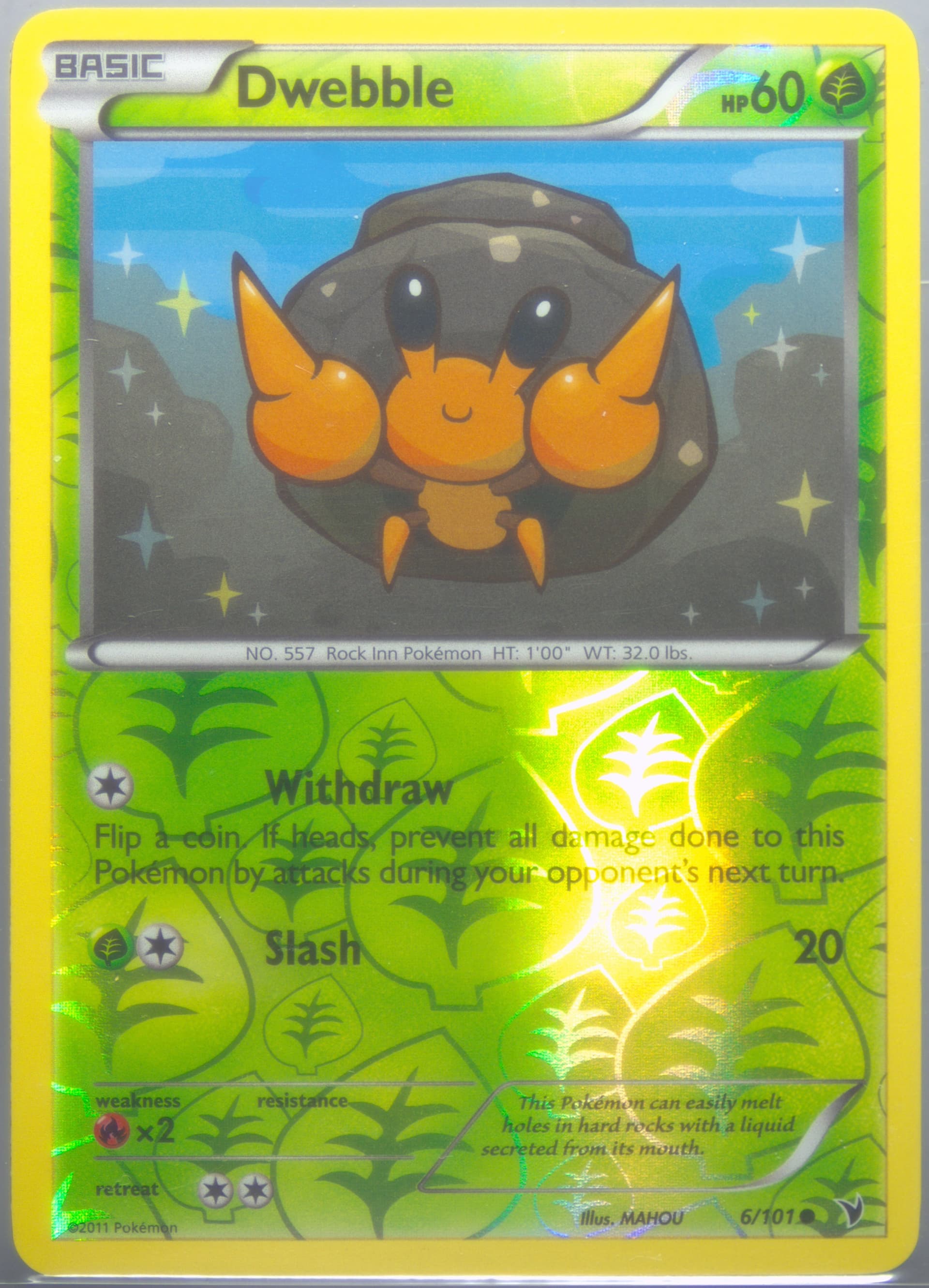 Dwebble (6) 2011 Pokemon Black & White Noble Victories