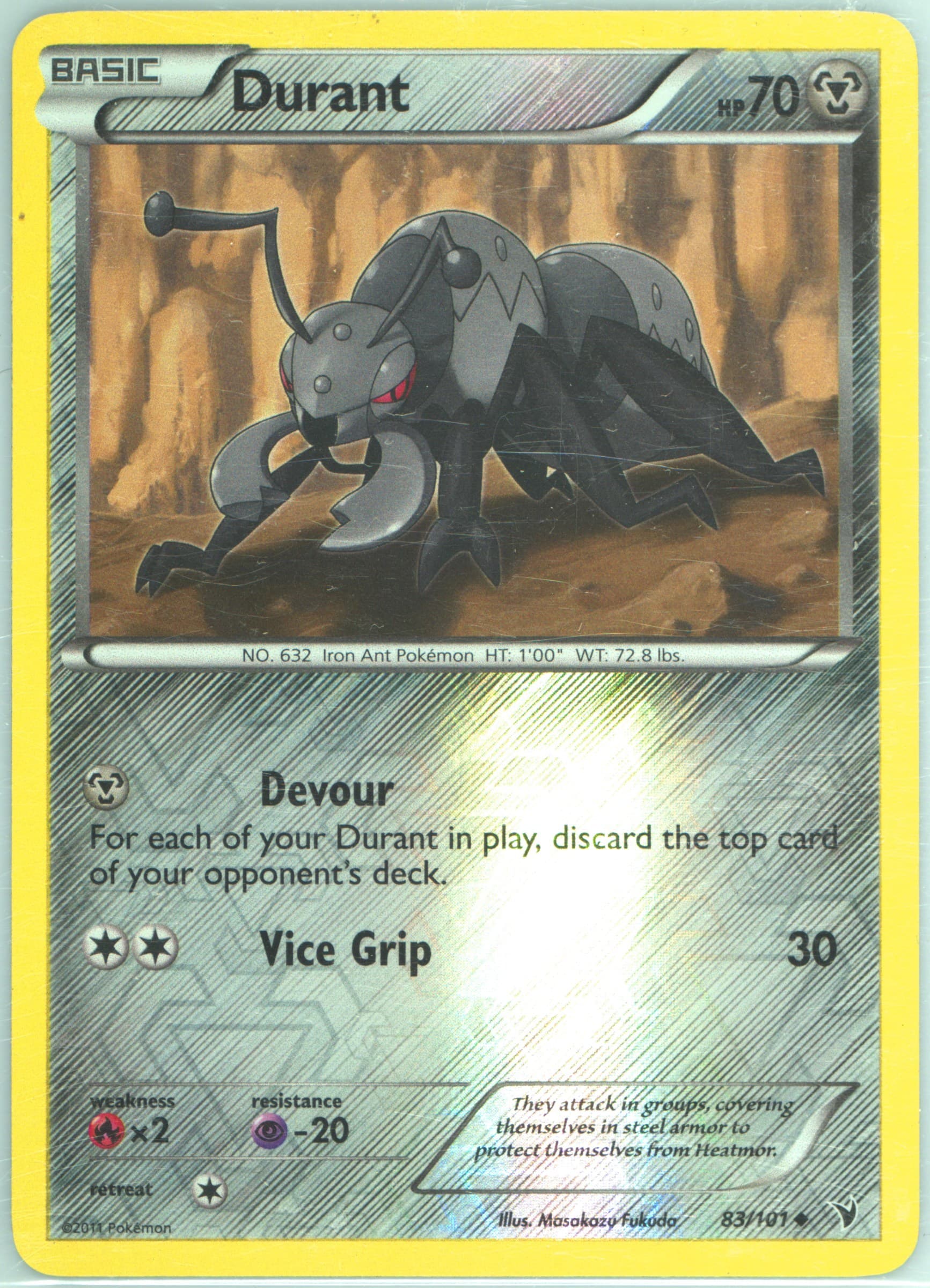 Durant-Reverse Foil (83) 2011 Pokemon Black & White Noble Victories
