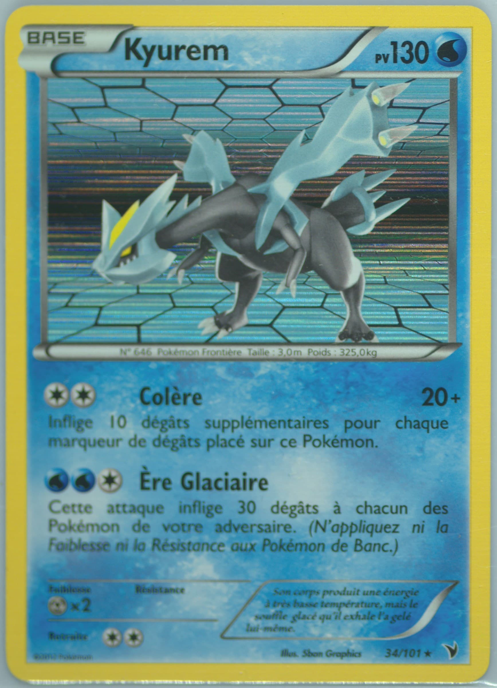 Kyurem-Holo (34) 2012 Pokemon French Black & White Noble Victories