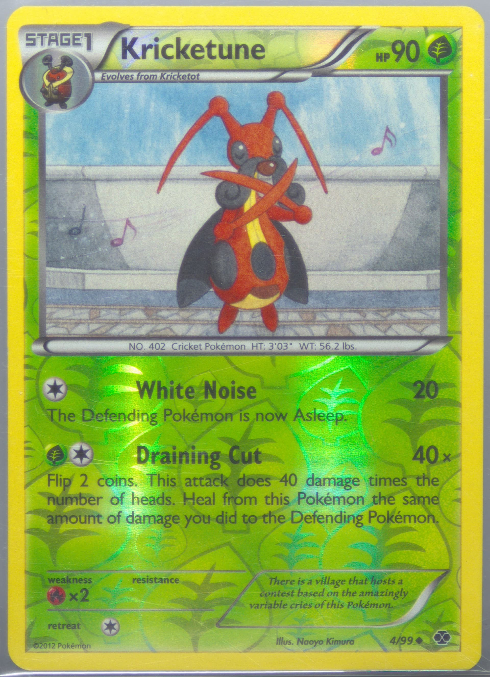 Kricketune-Reverse Foil (4) 2012 Pokemon Black & White Next Destinies