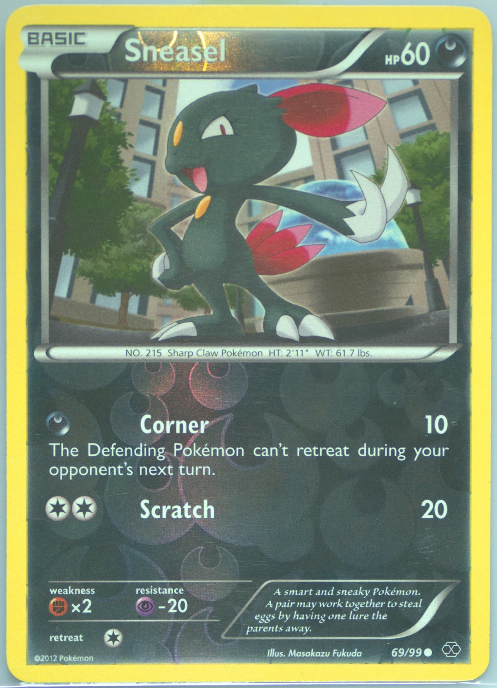 Sneasel-Reverse Foil (69) 2012 Pokemon Black & White Next Destinies