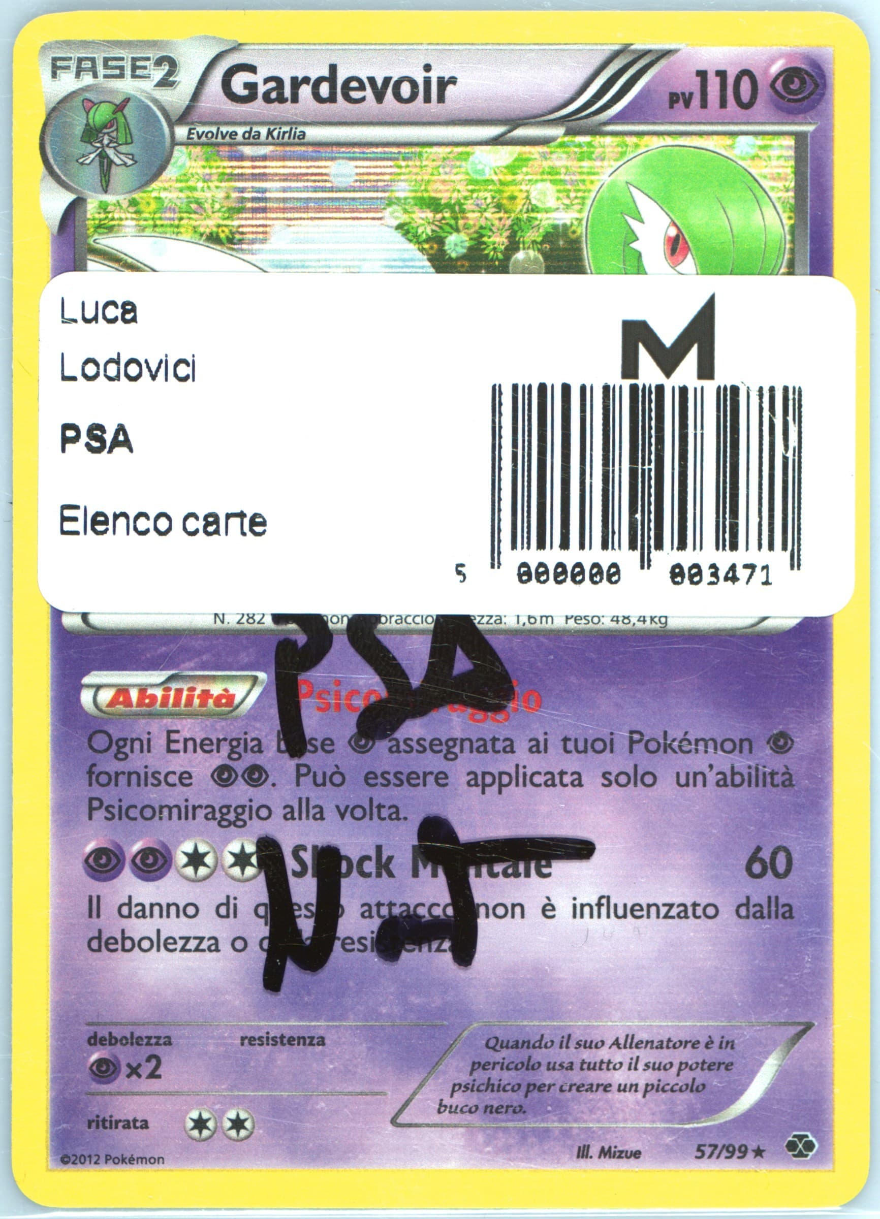 Gardevoir-Holo Italian (57) 2012 Pokemon Black & White Next Destinies