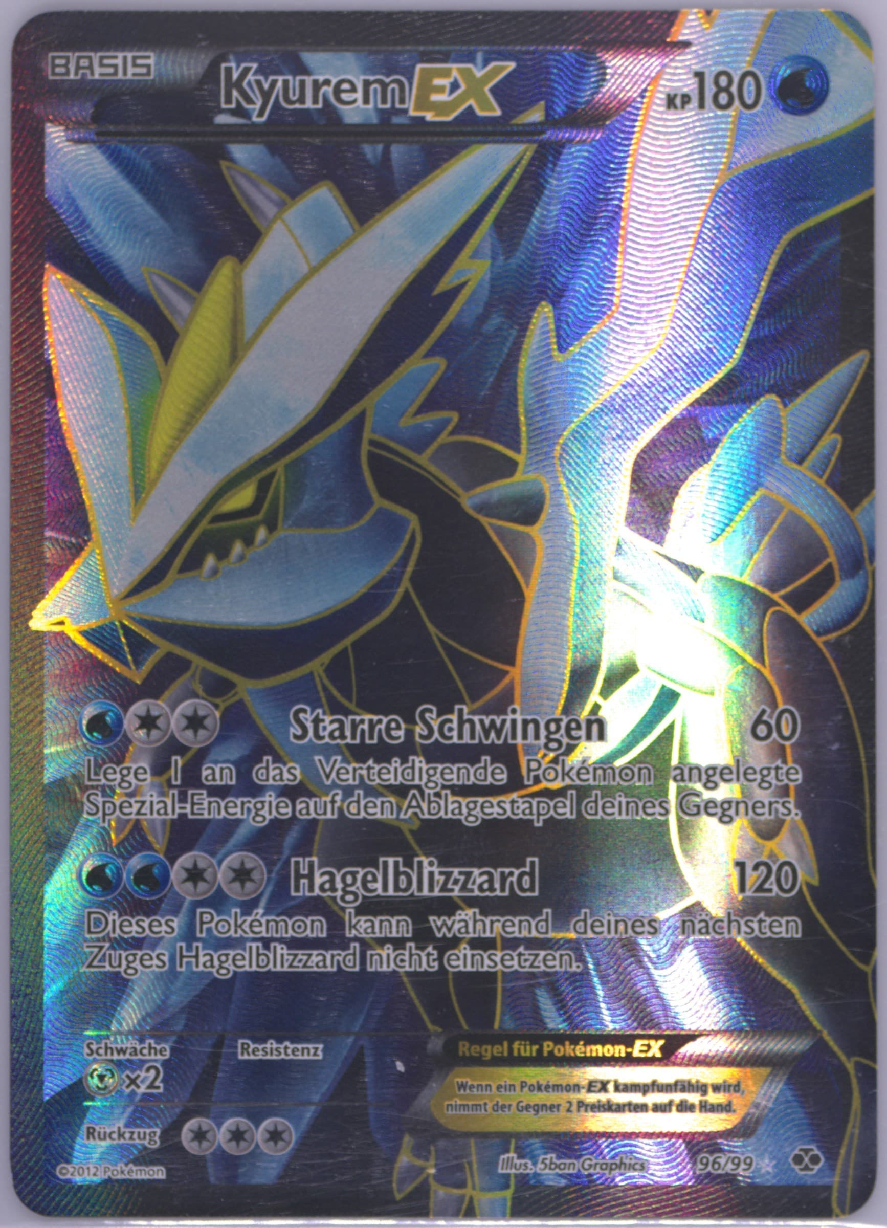 Full Art/Kyurem EX German (96) 2012 Pokemon Black & White Next Destinies