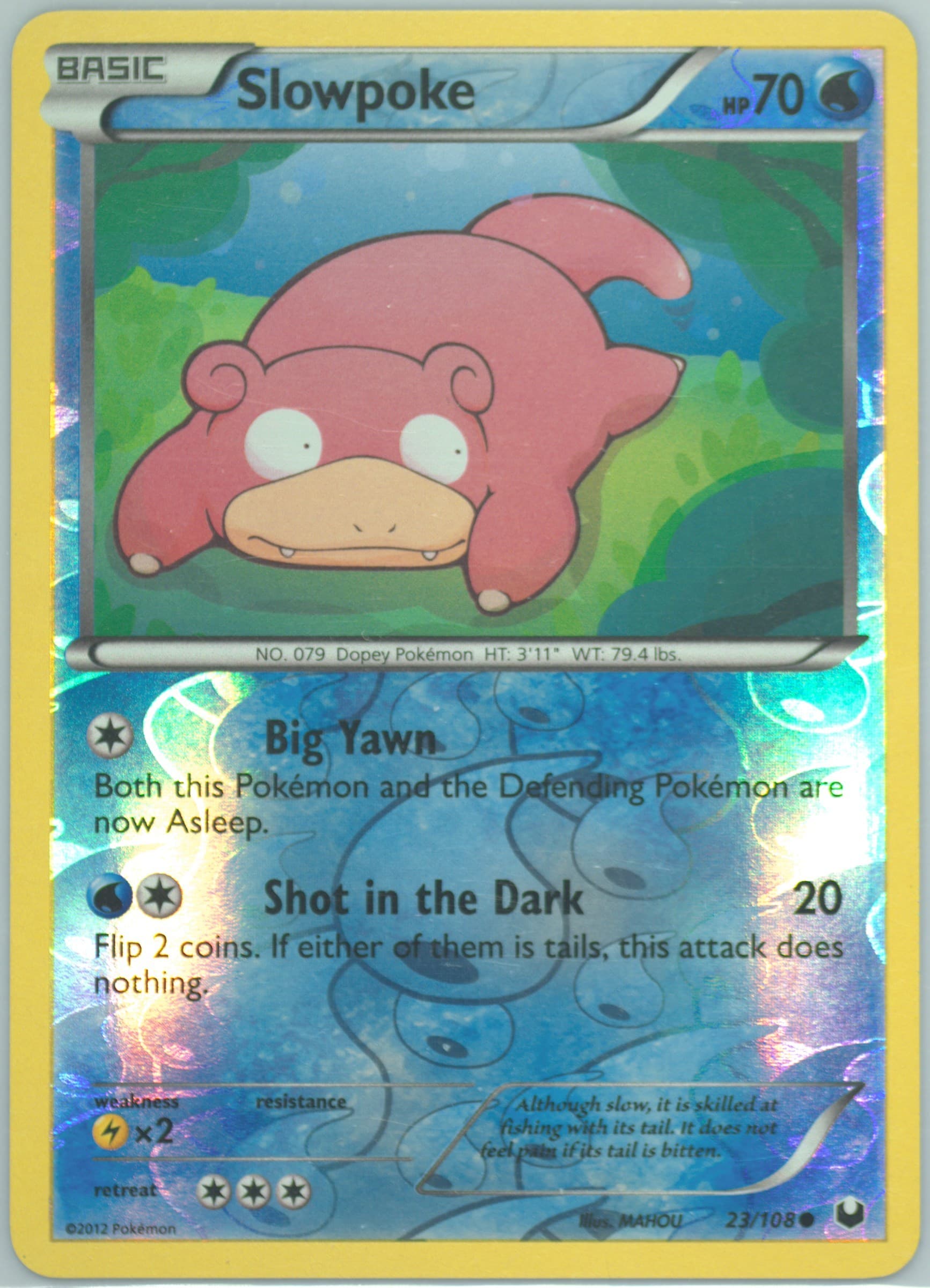 Slowpoke-Reverse Foil (23) 2012 Pokemon Black & White Dark Explorers