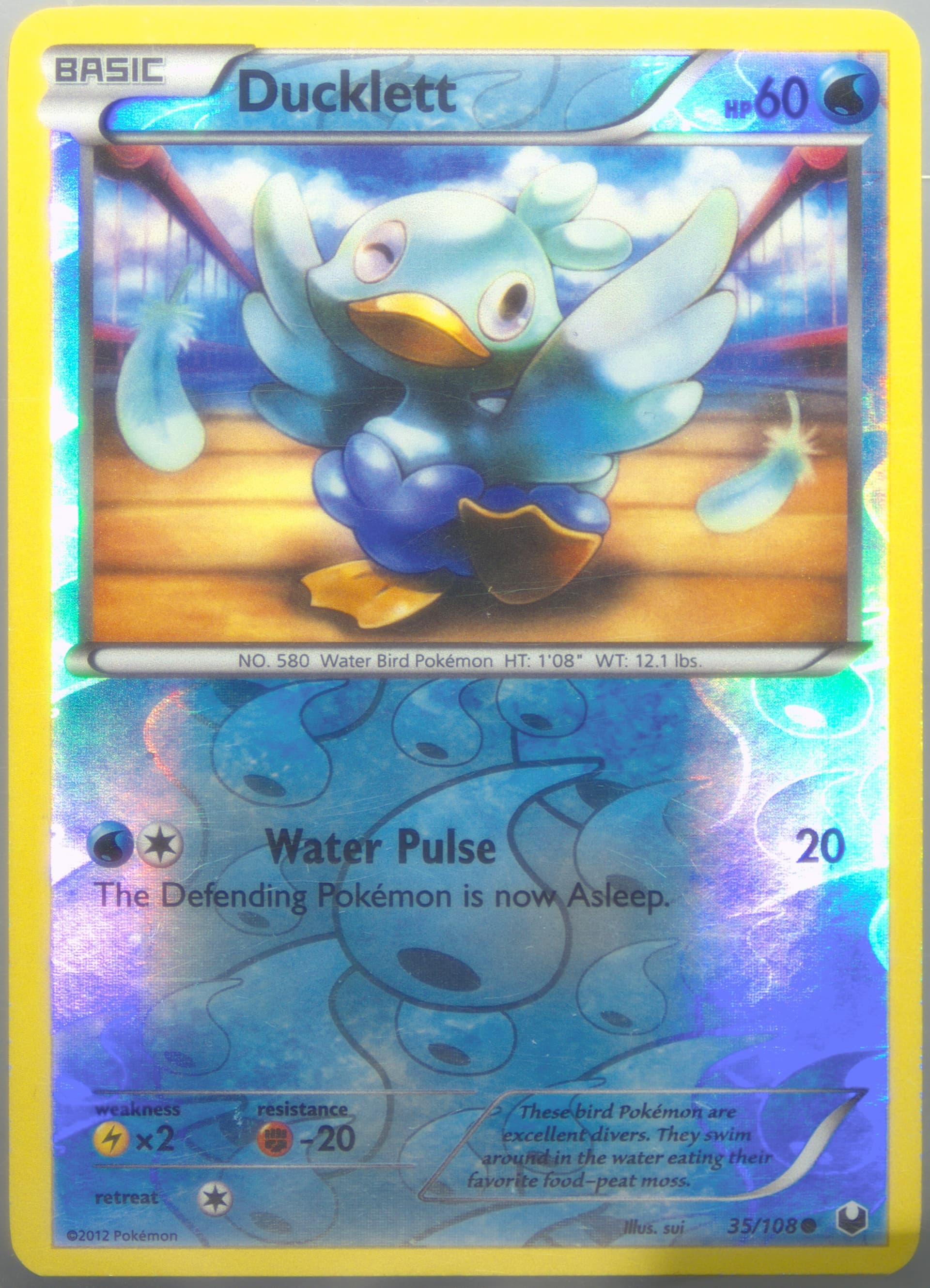 Ducklett-Reverse Foil (35) 2012 Pokemon Black & White Dark Explorers