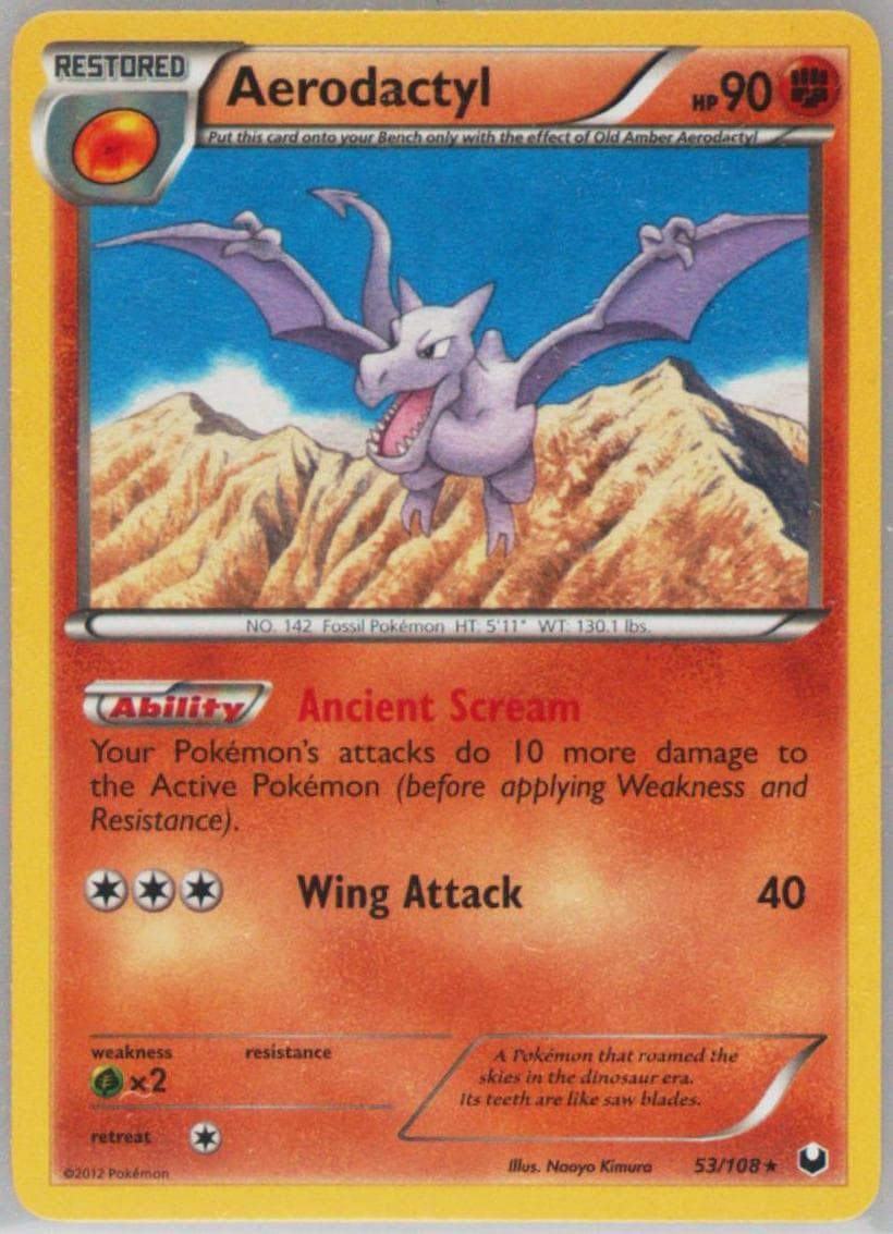 Aerodactyl (53) 2012 Pokemon Black & White Dark Explorers