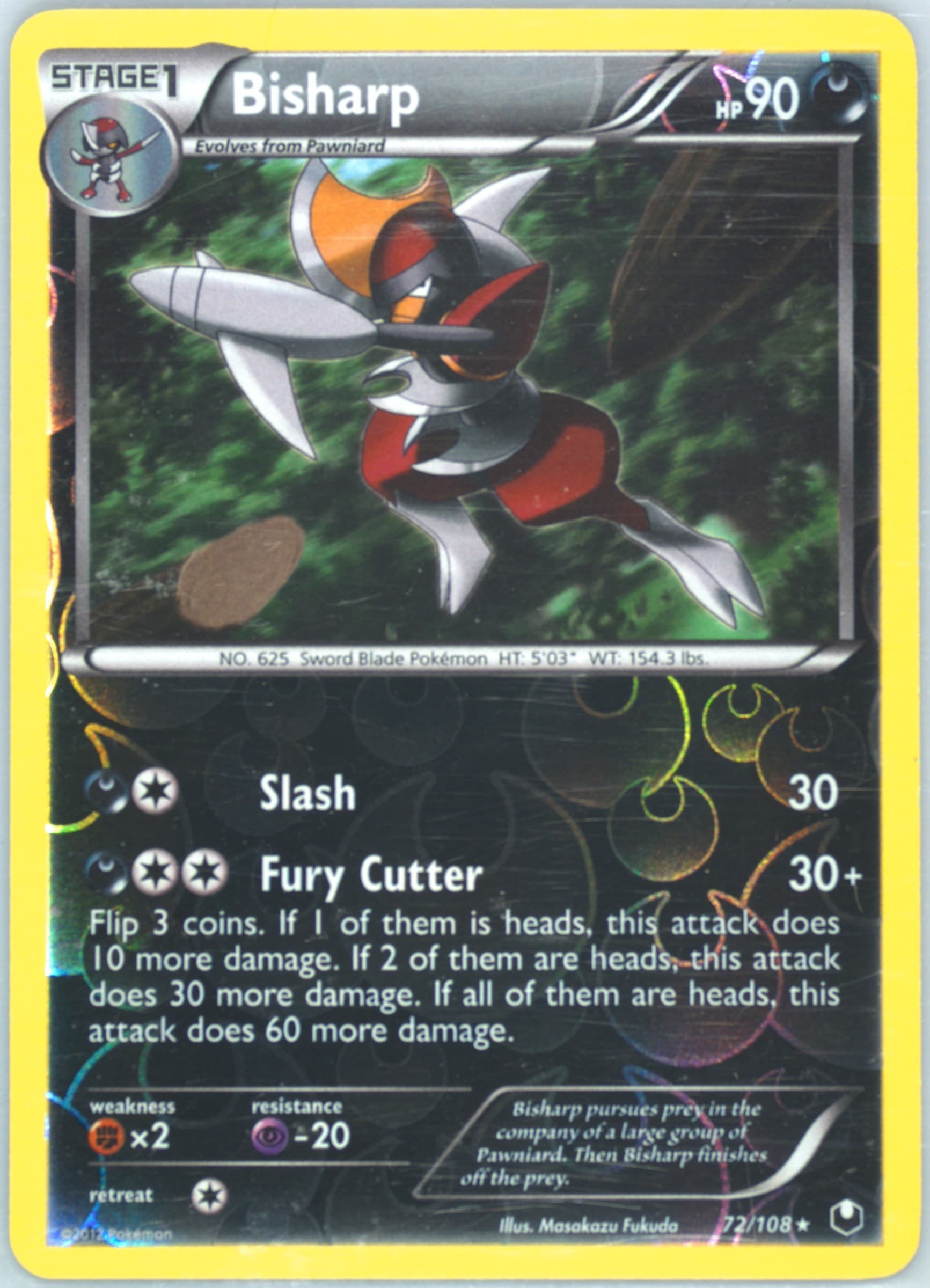 Bisharp-Reverse Foil (72) 2012 Pokemon Black & White Dark Explorers