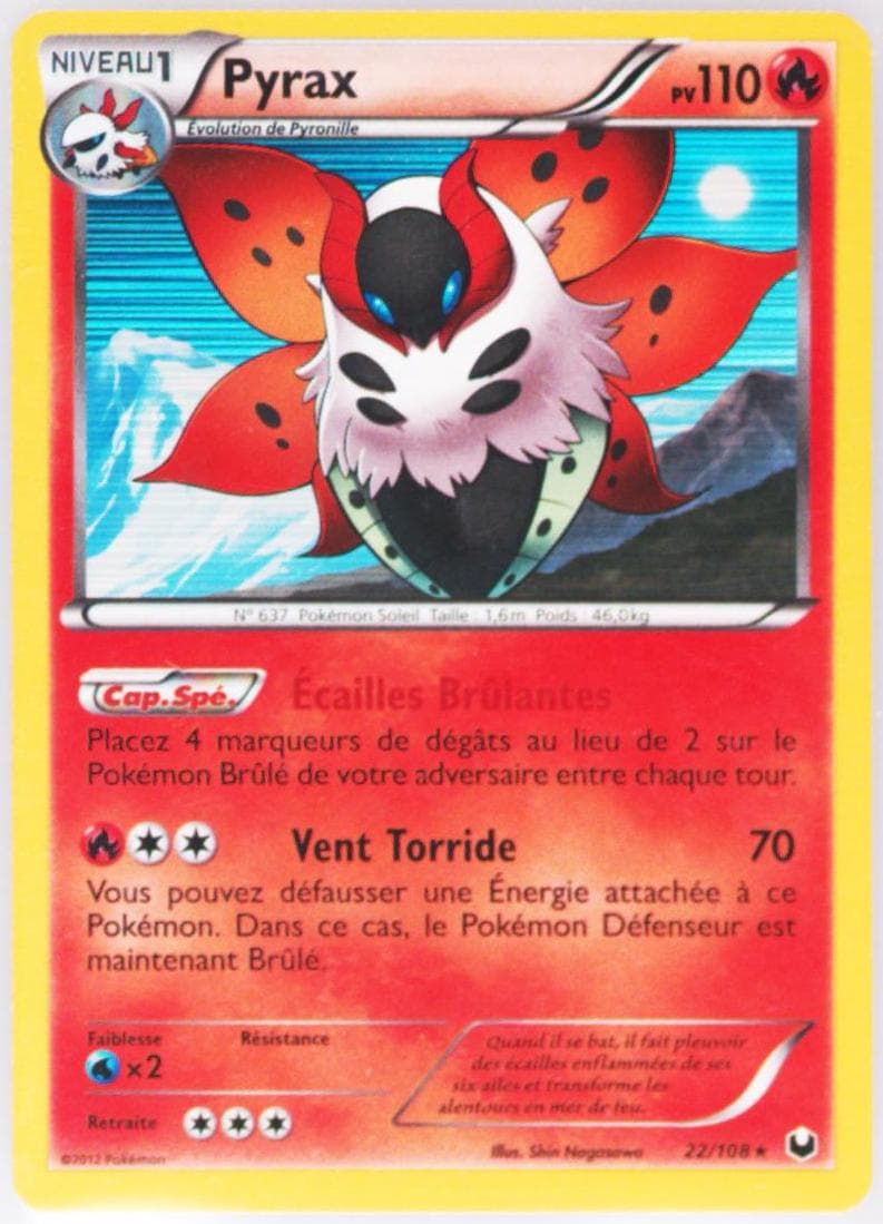 Pyrax-Holo French (22) 2012 Pokemon Black & White Dark Explorers