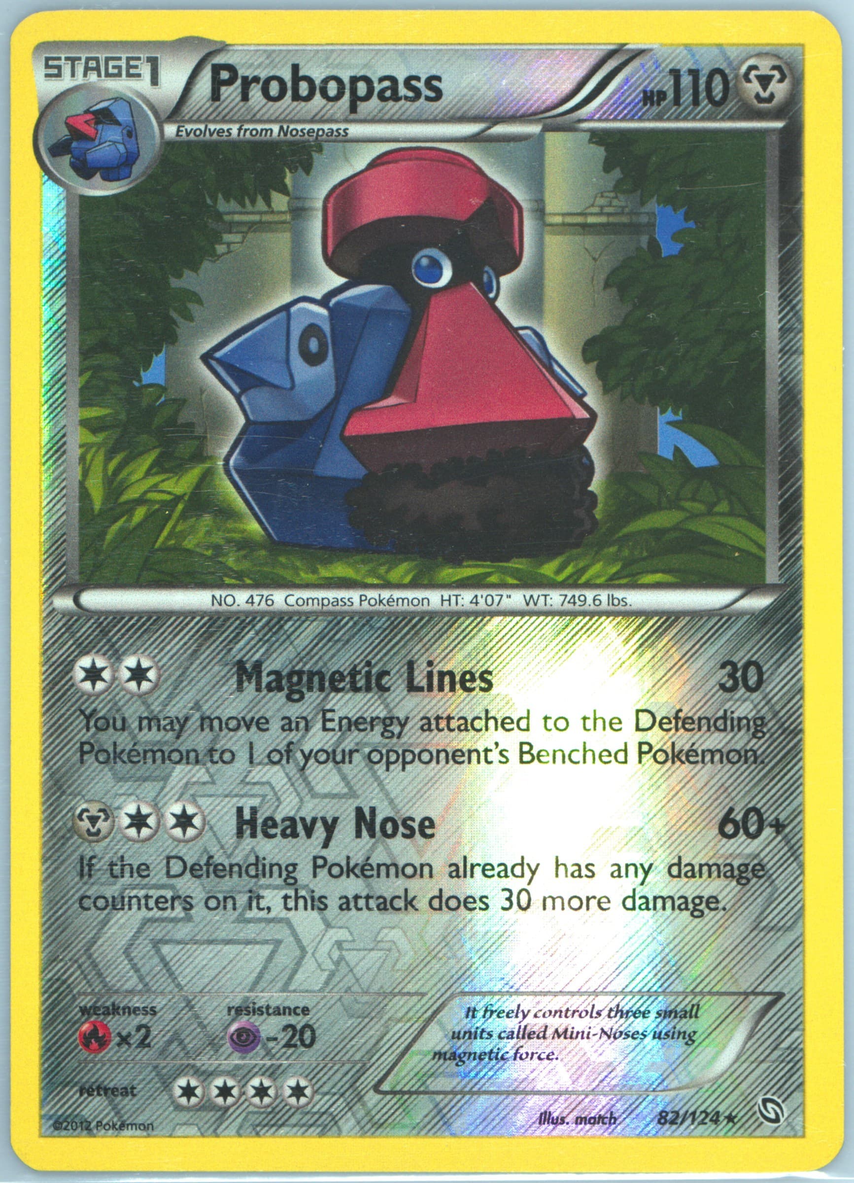 Probopass-Reverse Foil (82) 2012 Pokemon Black & White Dragons Exalted