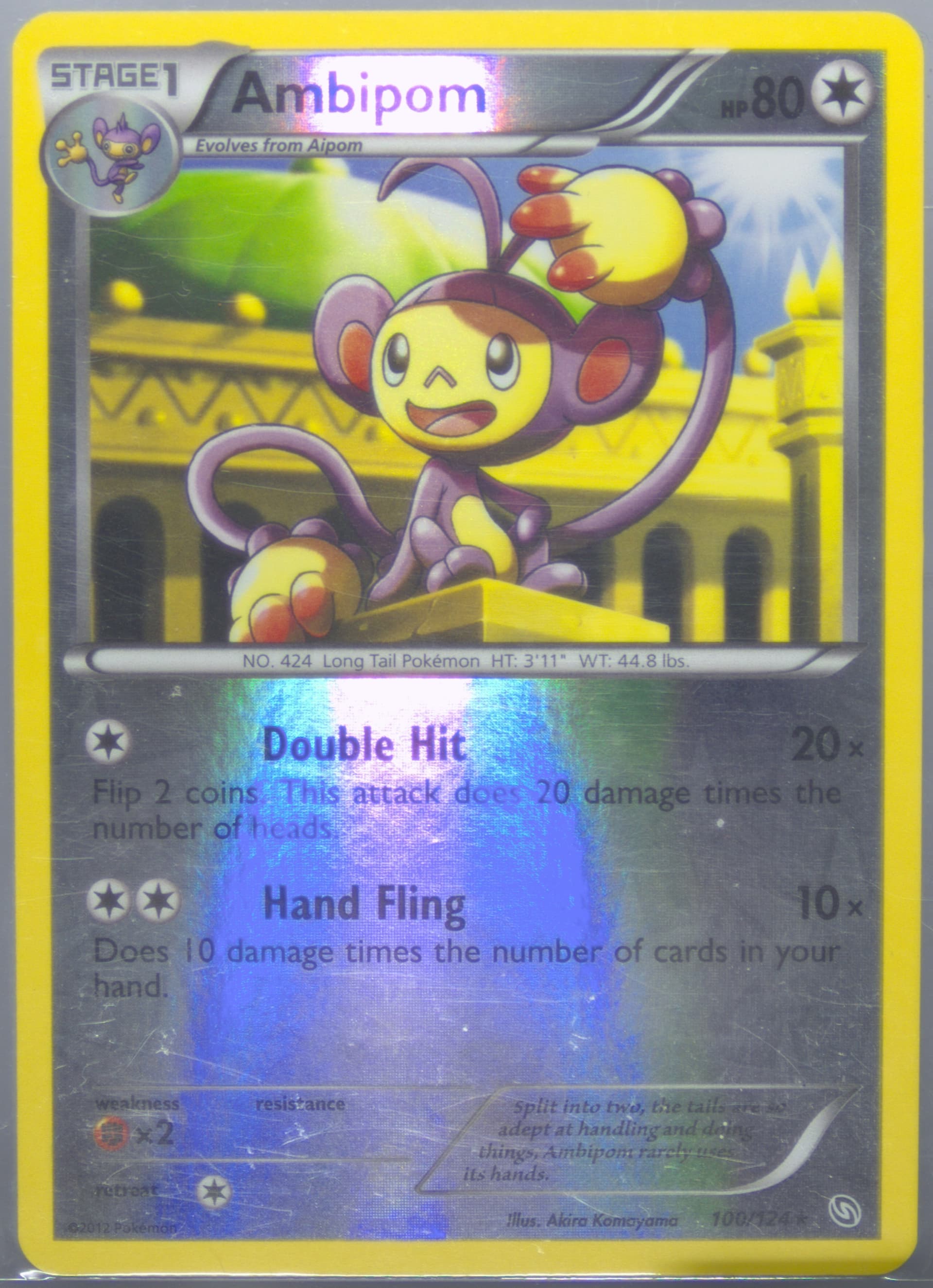 Ambipom-Reverse Foil (100) 2012 Pokemon Black & White Dragons Exalted