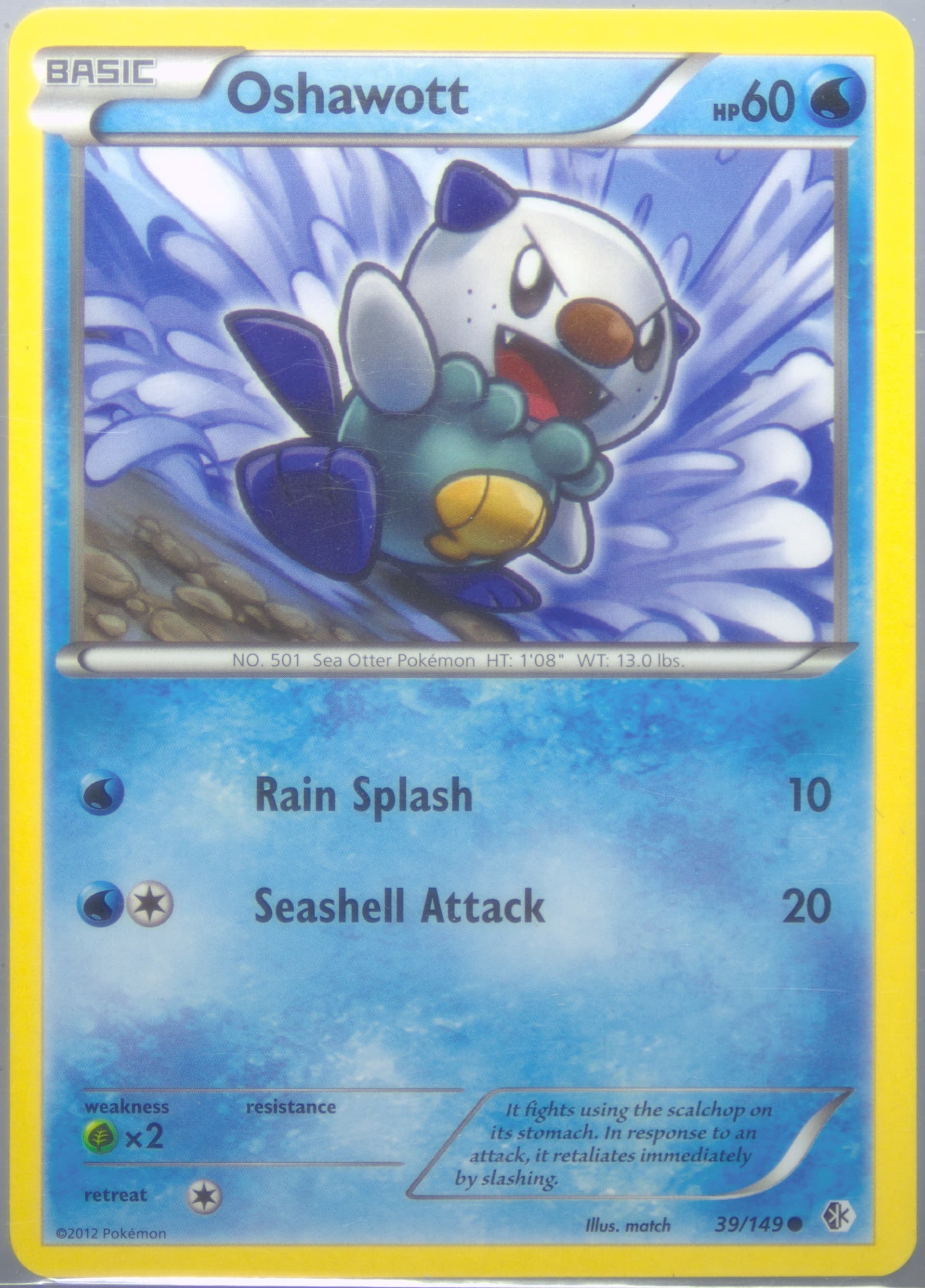 Oshawott (39) 2012 Pokemon Black & White Boundaries Crossed