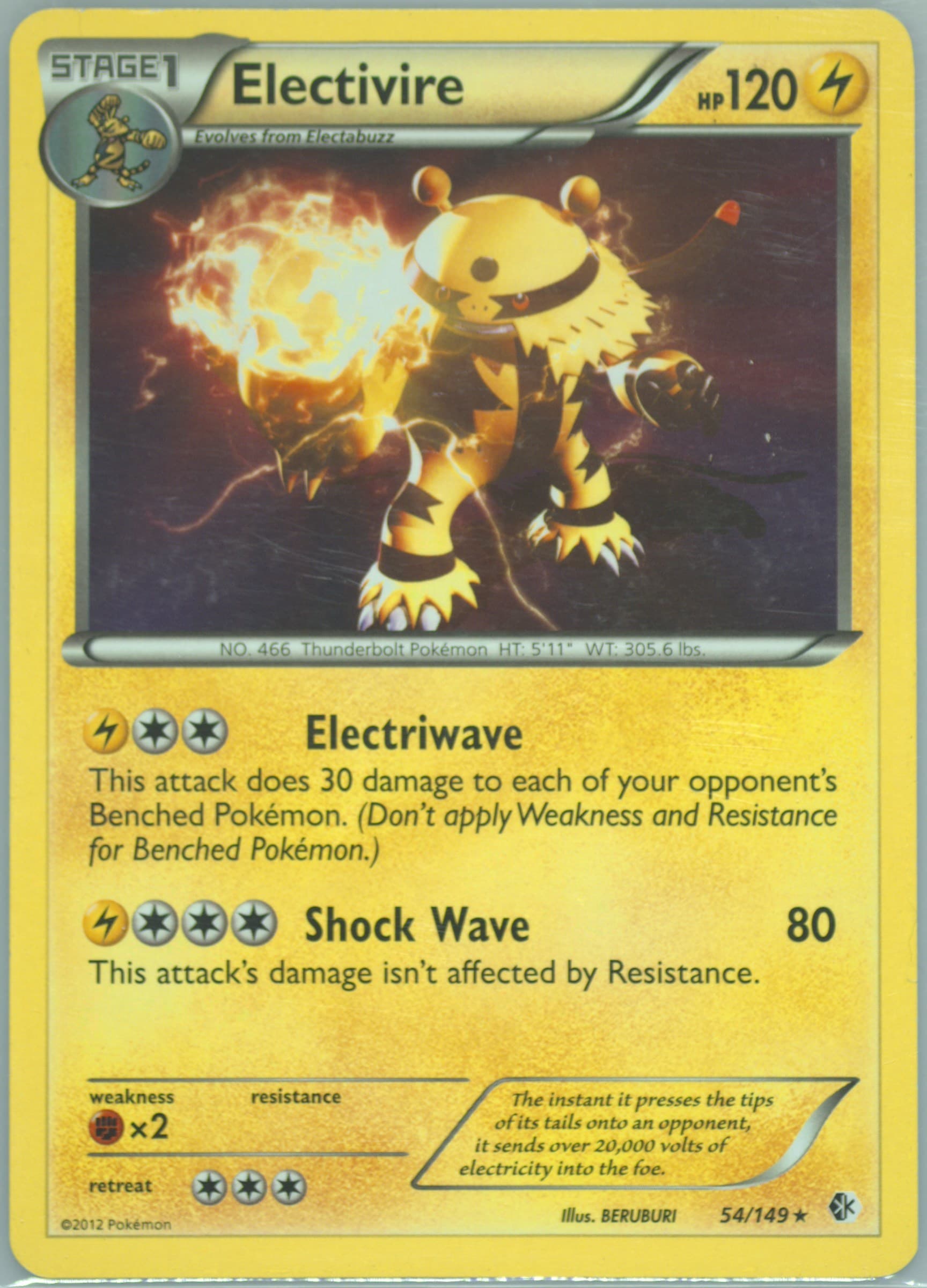 Electivire Ice Shock Theme Deck (54) 2012 Pokemon Black & White Boundaries Crossed