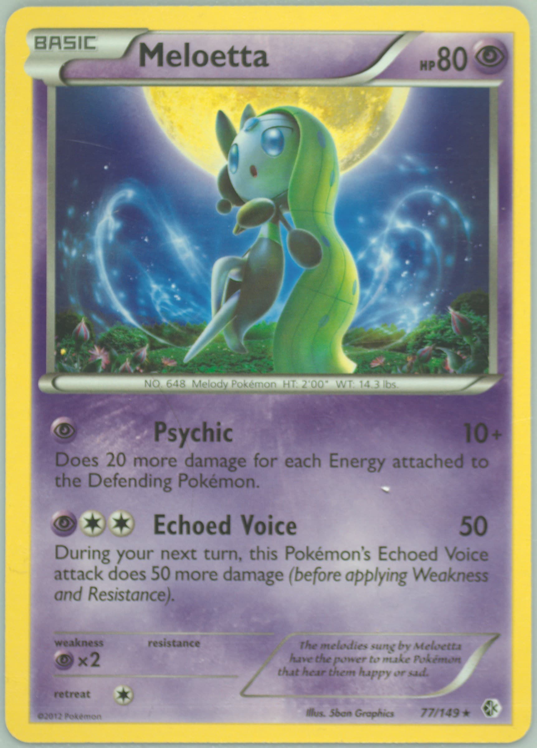 Meloetta HO-Oh Legendary Battle (77) 2012 Pokemon Black & White Boundaries Crossed