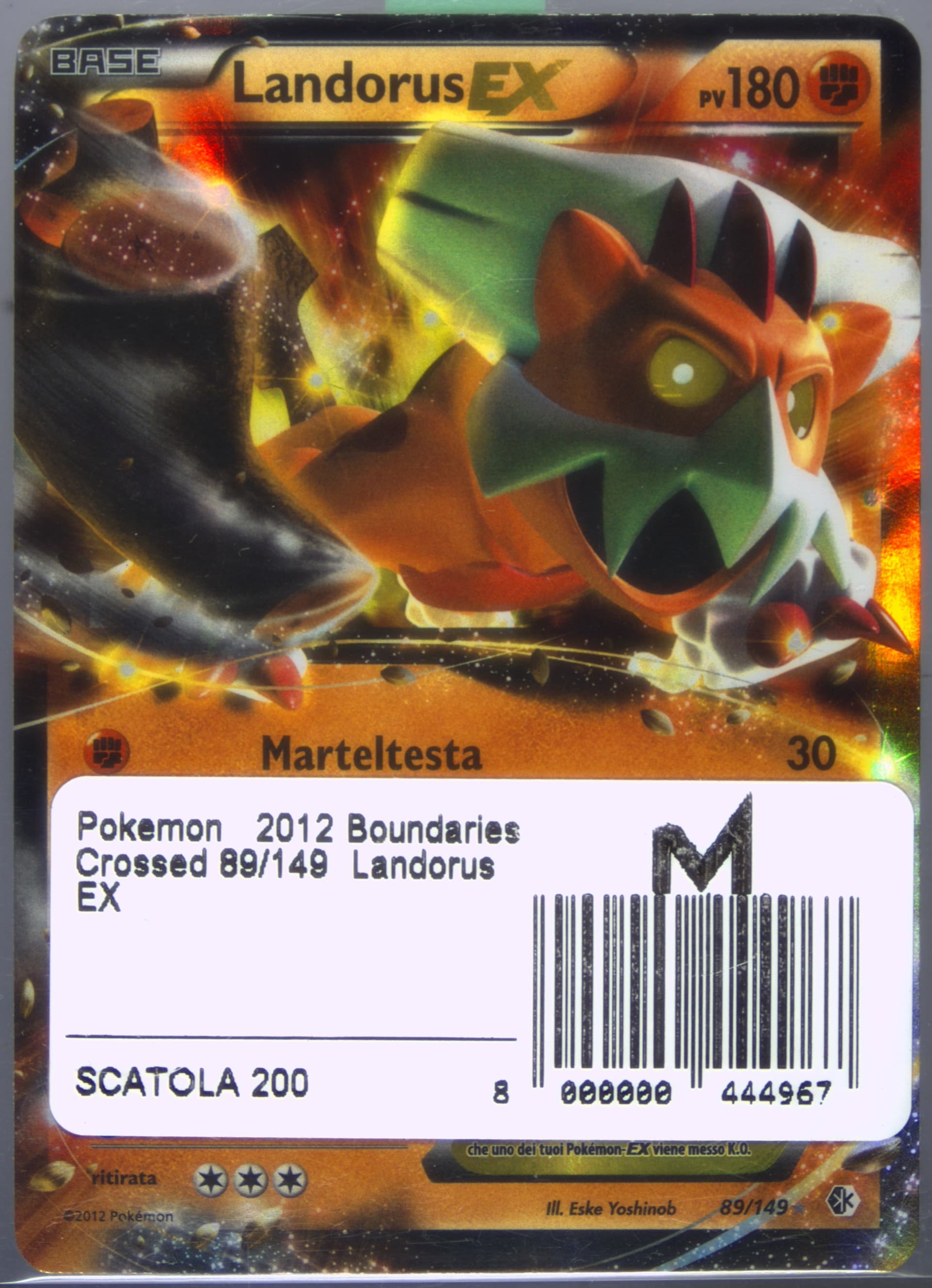 Landorus EX (89) 2013 Pokemon Italian Black & White Boundaries Crossed