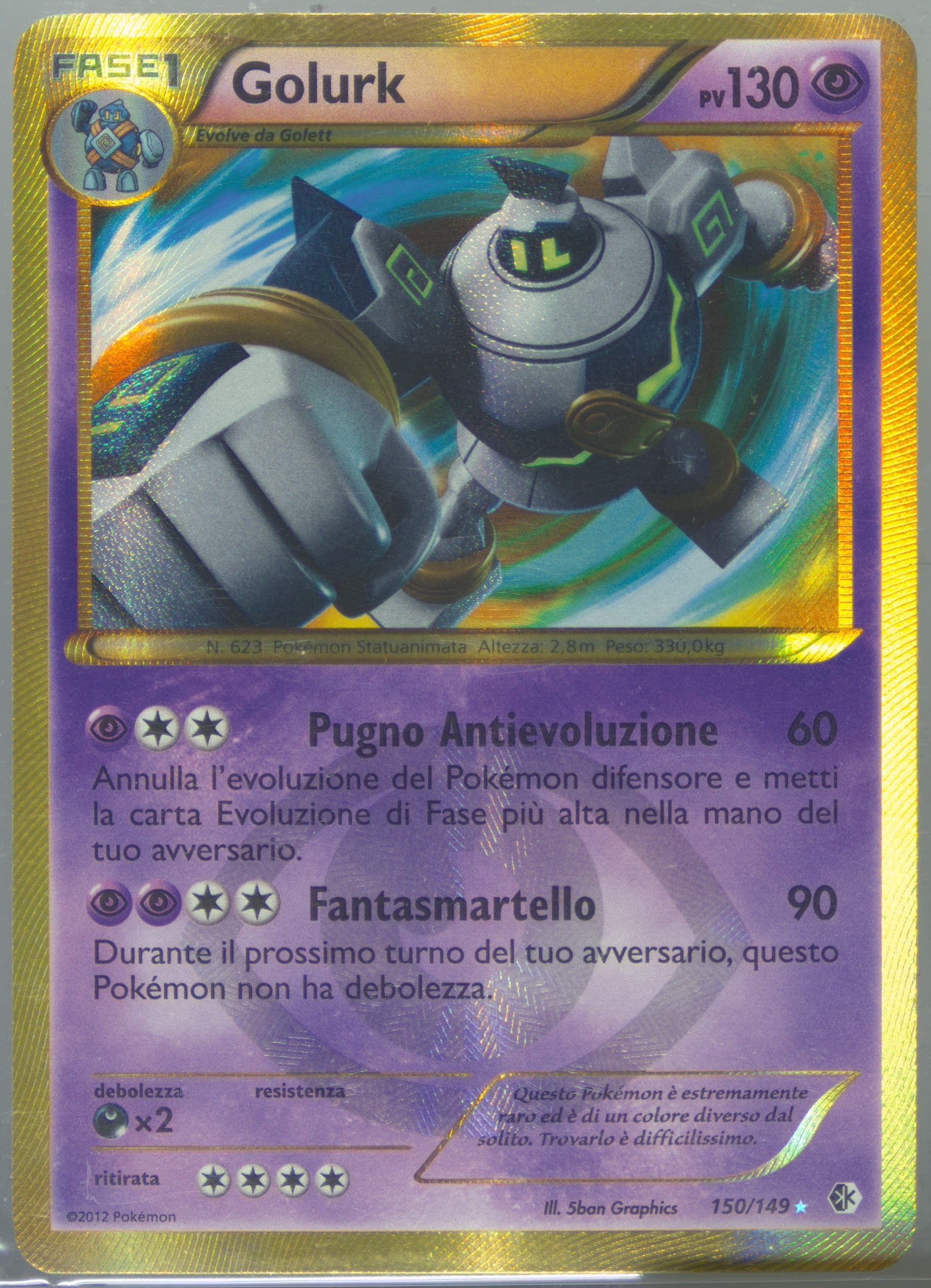 Golurk (150) 2013 Pokemon Italian Black & White Boundaries Crossed